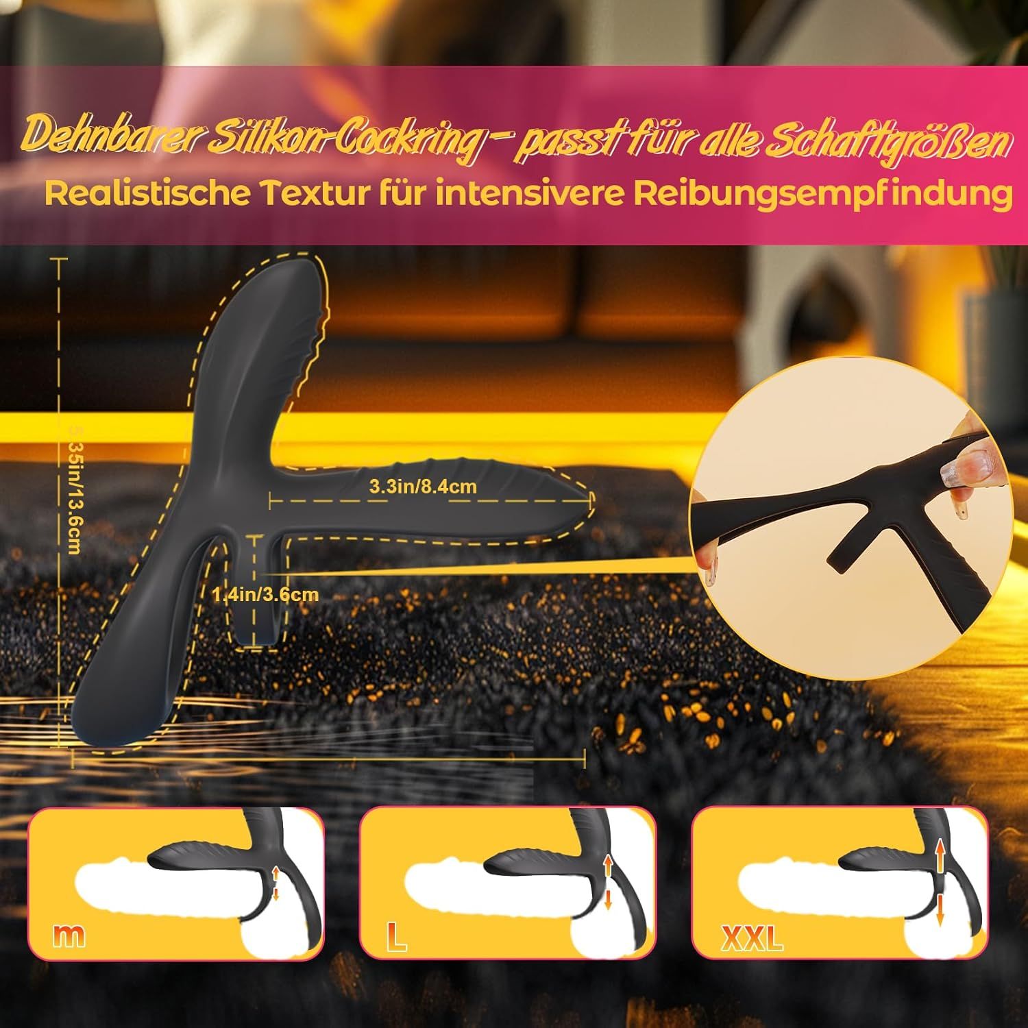 YAWNSHE Penisring Vibrator Penishülle mit Klitorisstimulator