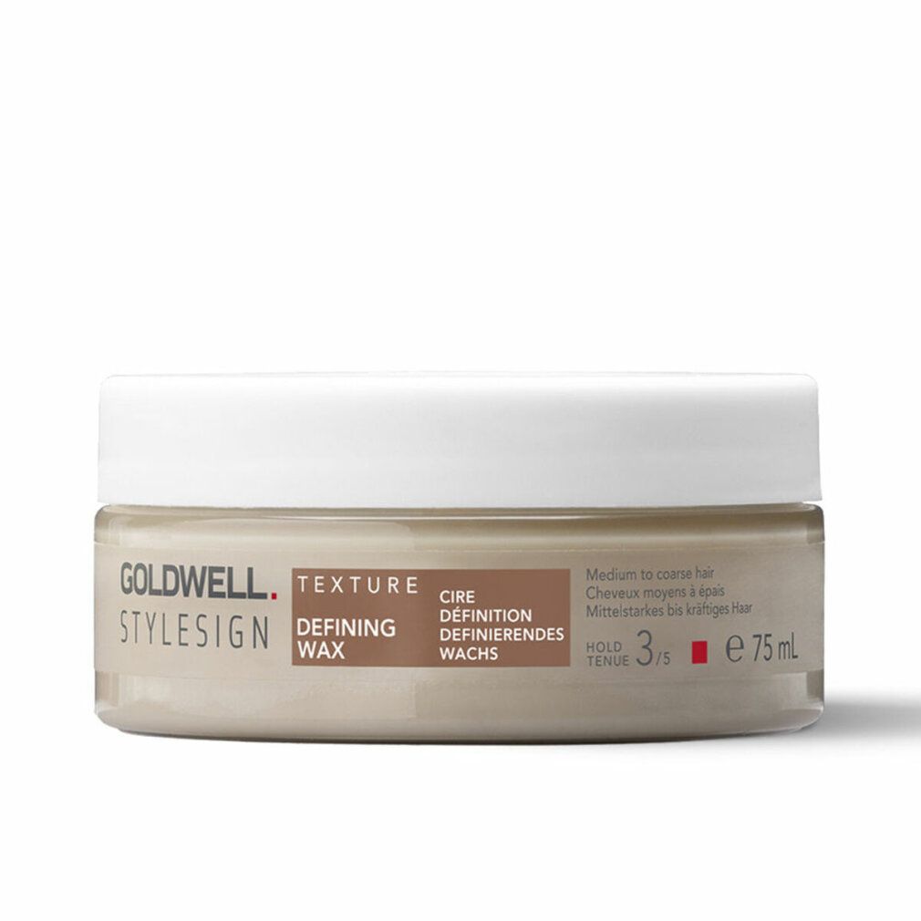 Goldwell Stylesign Texture Defining Wax-Tiegel. Text: TEXTURE DEFINING WAX. Halt: 3/5.