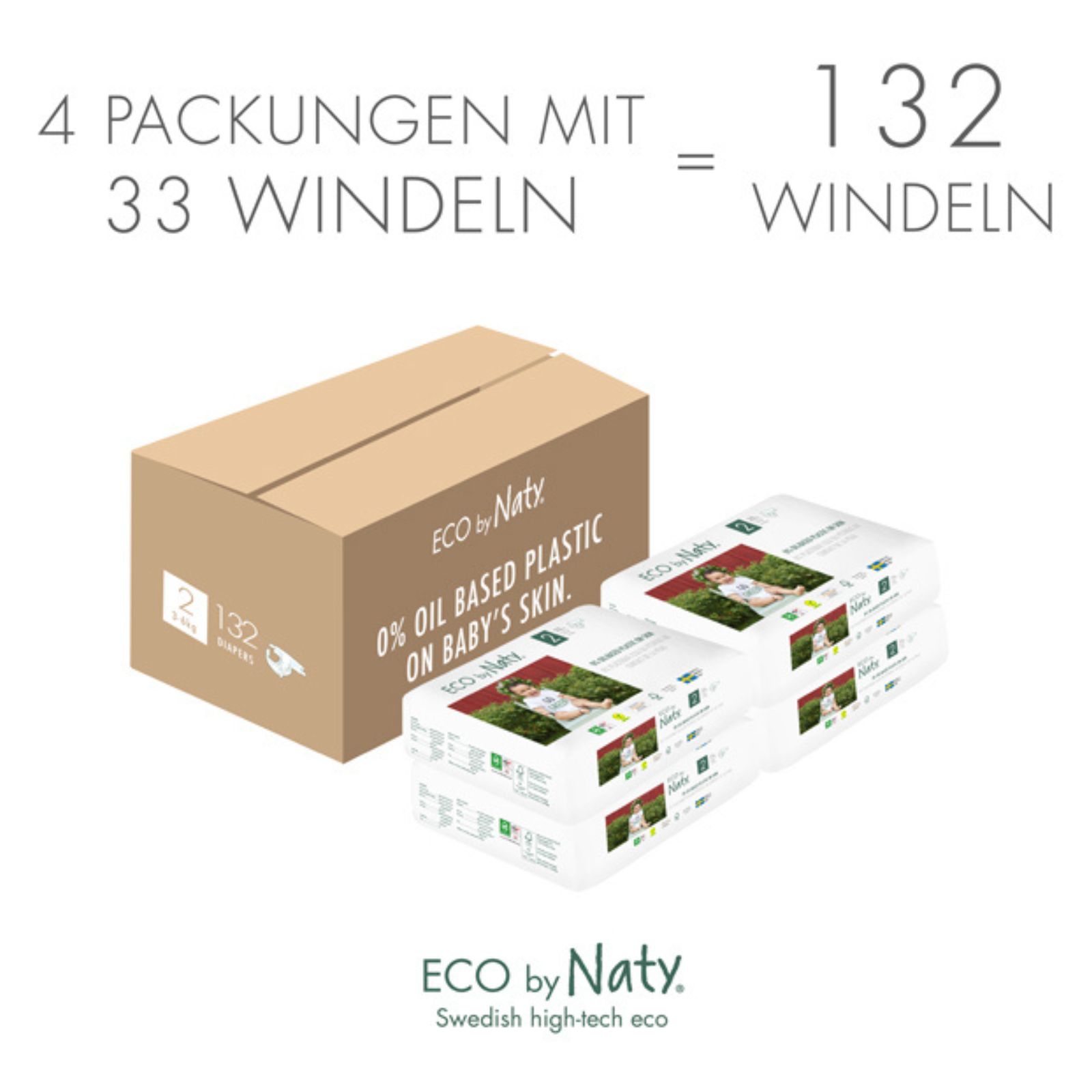 Eco by Naty Ökowindeln Monatspackung
