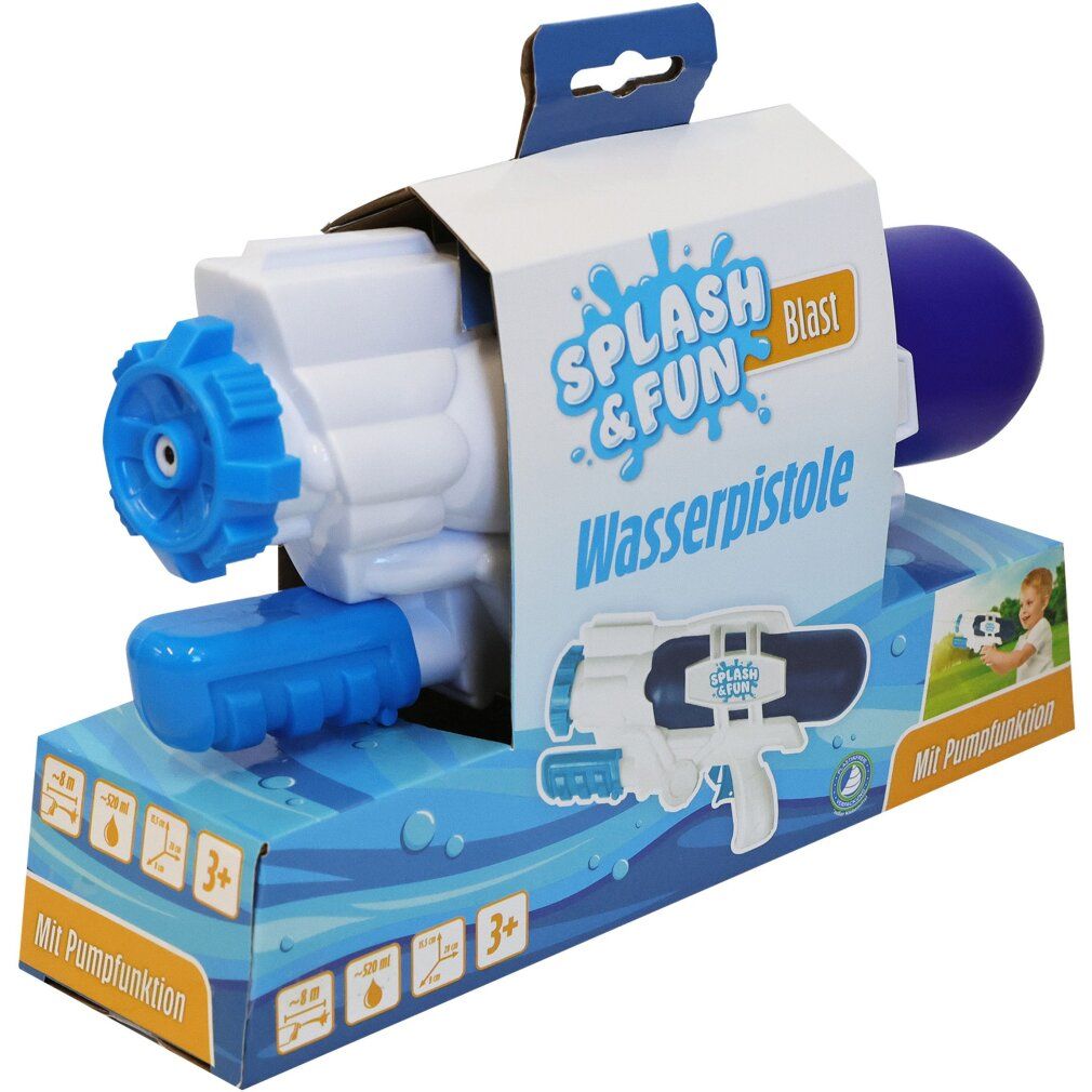 VEDES Großhandel GmbH - Ware Splash & Fun Wasserpistole m.it Pump- und Schussfunktion 28 cm