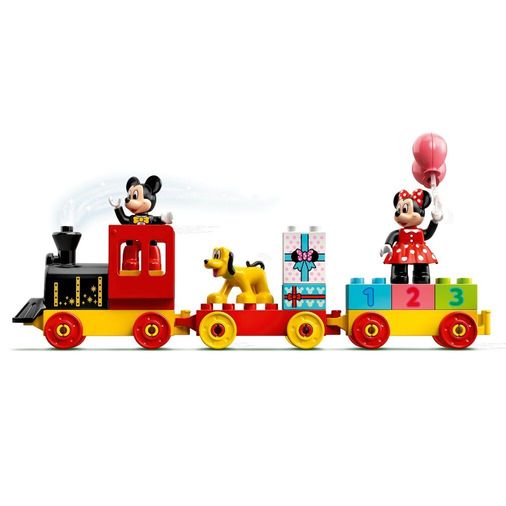 LEGO Duplo 10941 Mickys und Minnies Geb.zug. Zug, Mickey, Minnie, Pluto, Geschenk und Zahlenblöcke.