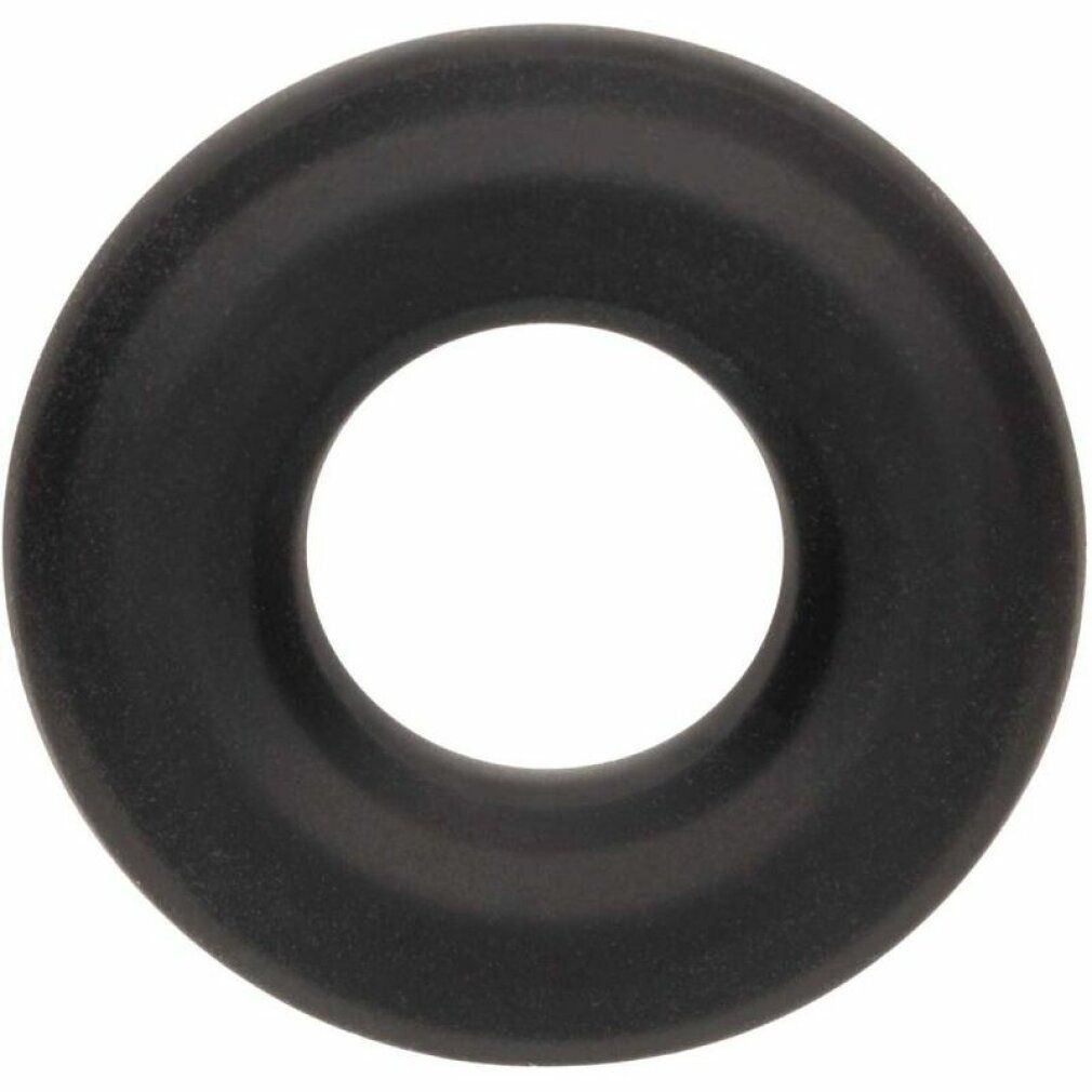 Schwarzer Ring aus Silikon. Kreisförmig mit Loch in der Mitte.