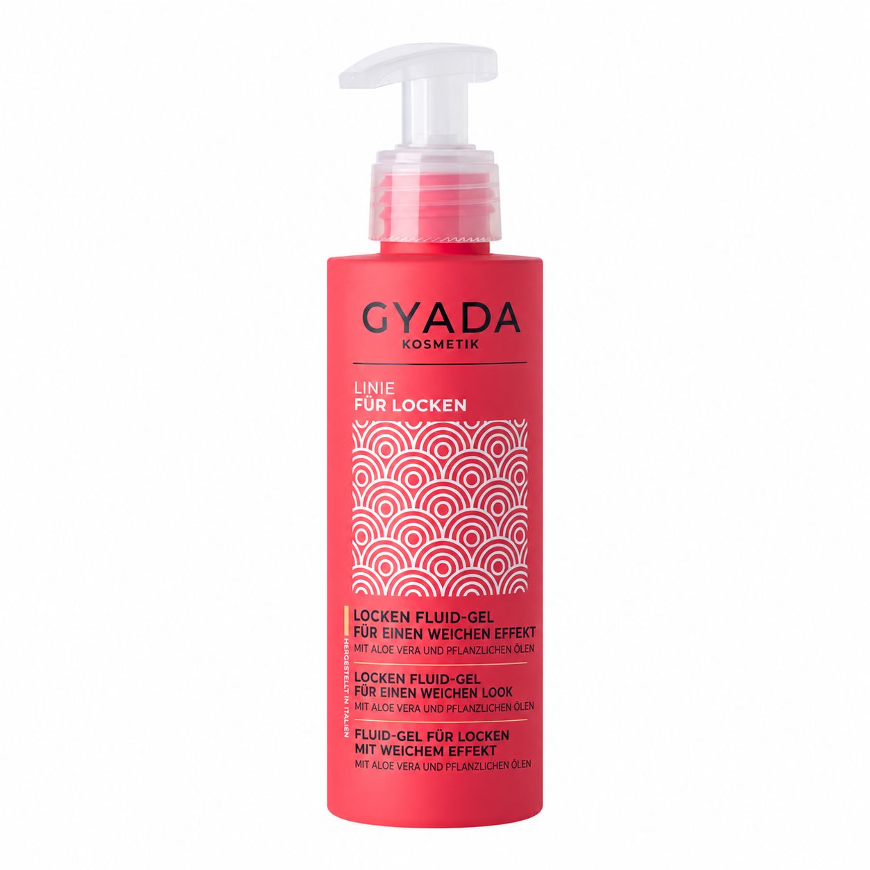 Gyada Cosmetics Locken Fluid-Gel mit Aloe Vera und Pflanzenextrakten.