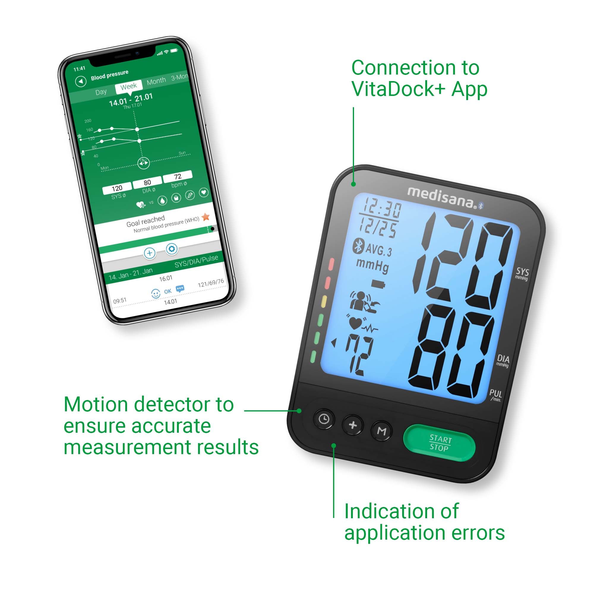 medisana BU 580 connect Oberarm-Blutdruckmessgerät