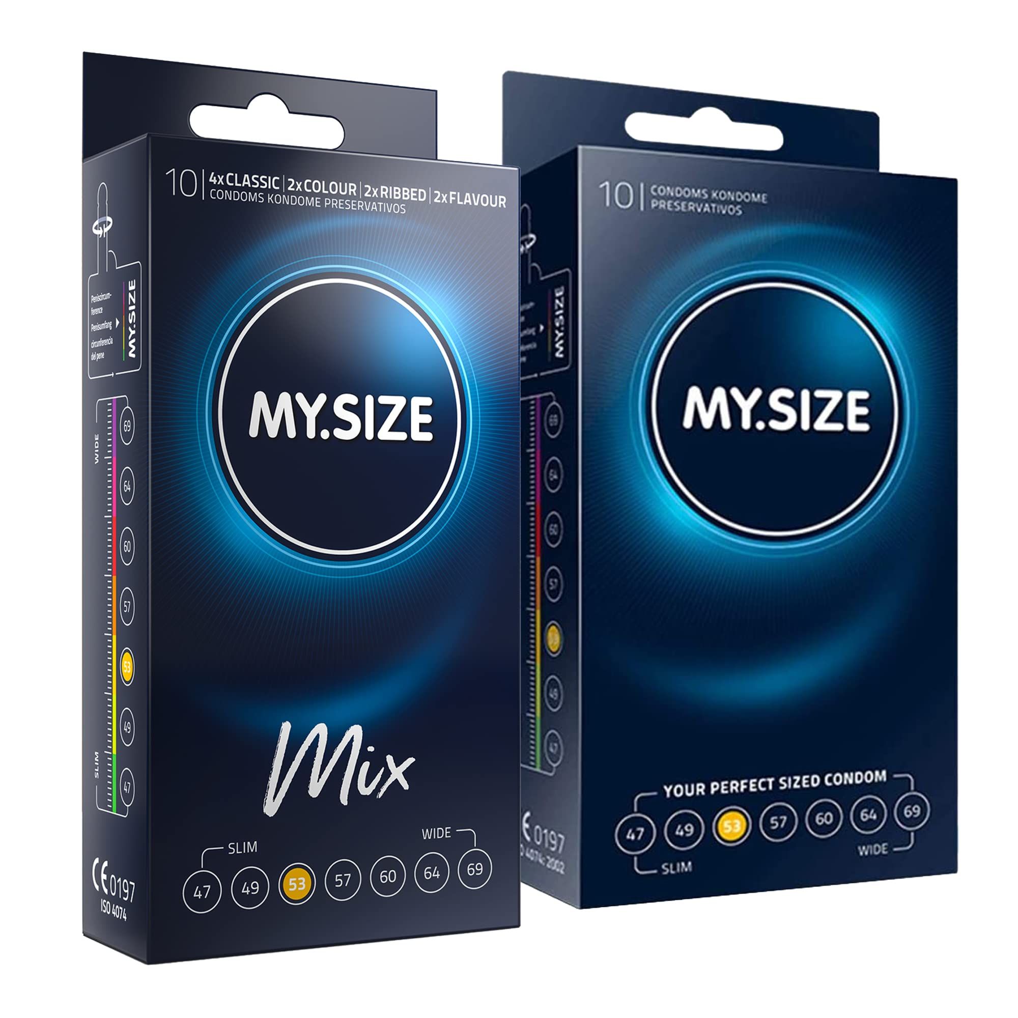 MY.SIZE Mix Kondom Set Größe 3 53mm