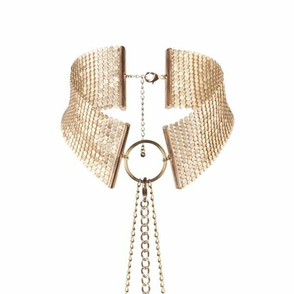 Bijoux Indiscrets Desir Metallique Collar - Halsband und Kette als körperschmuck, aus Metall, gold