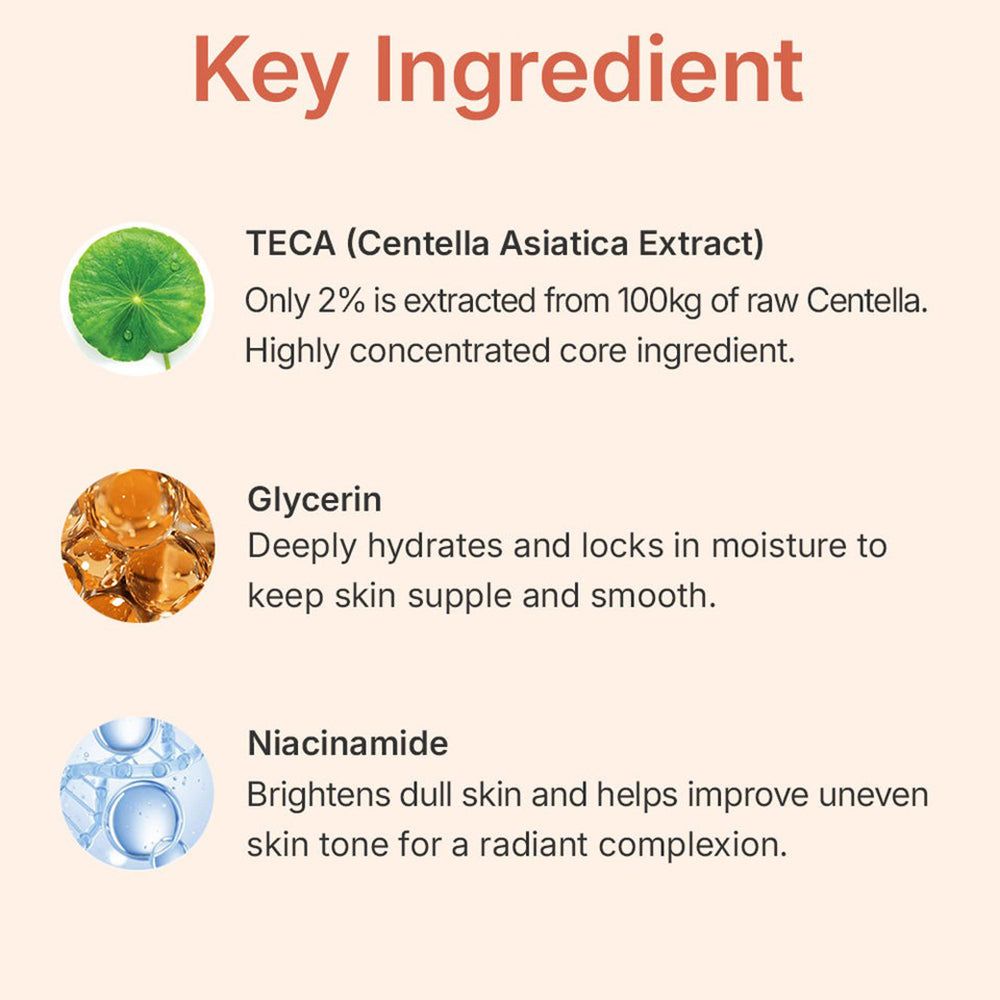 Hauptinhaltsstoffe der Madeca Lab PDRN Skin Tightening Glow Gel Mask: TECA, Glycerin, Niacinamid.