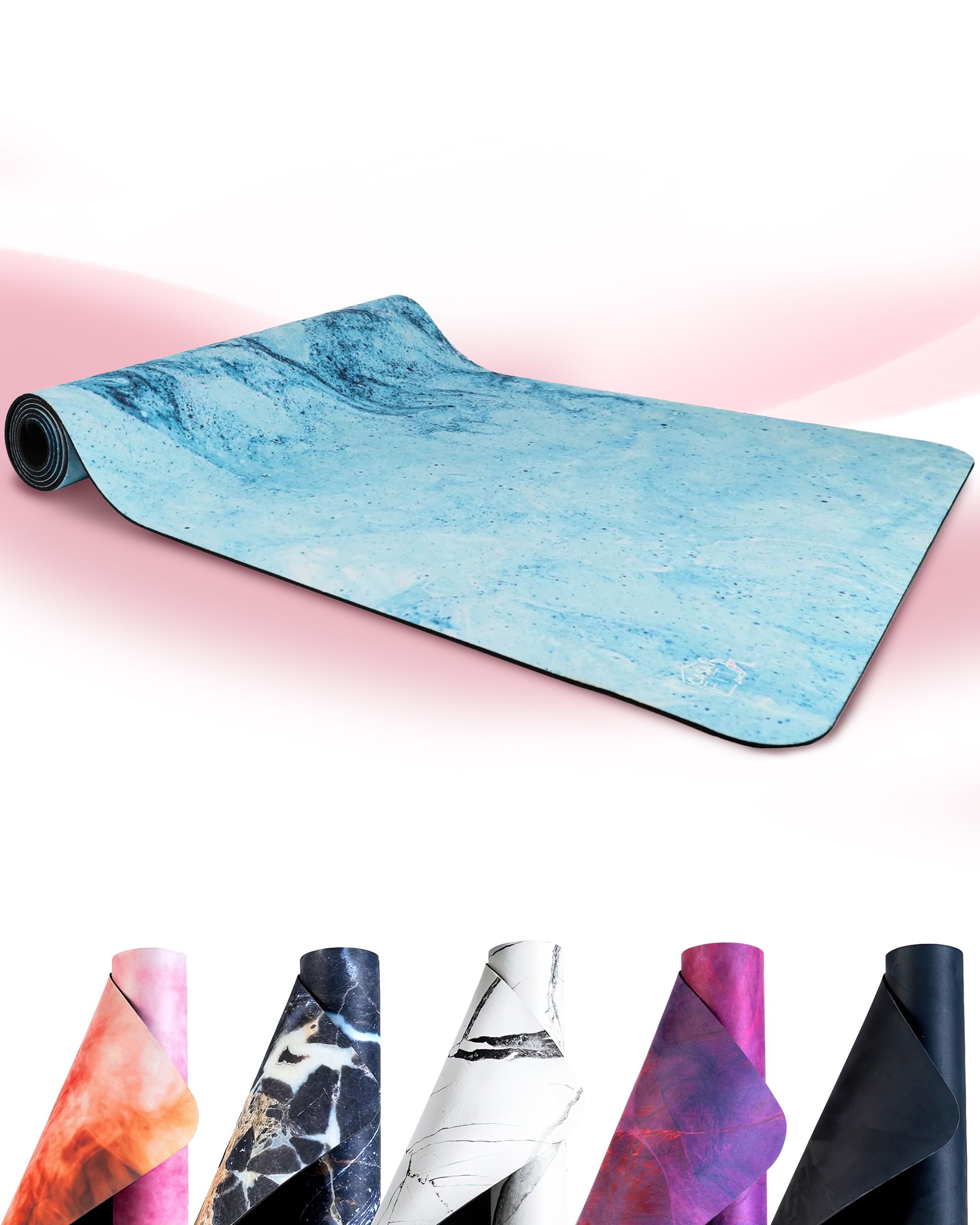 Fitness- & Yogamatte - blue swirl