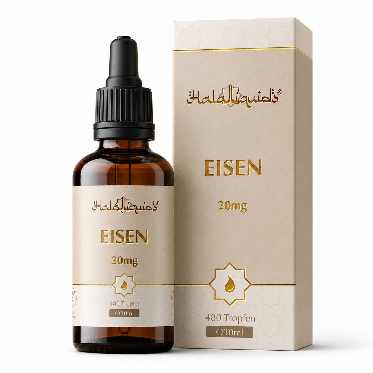 Halal Food - Eisen Tropfen - vegan & hochdosiert
