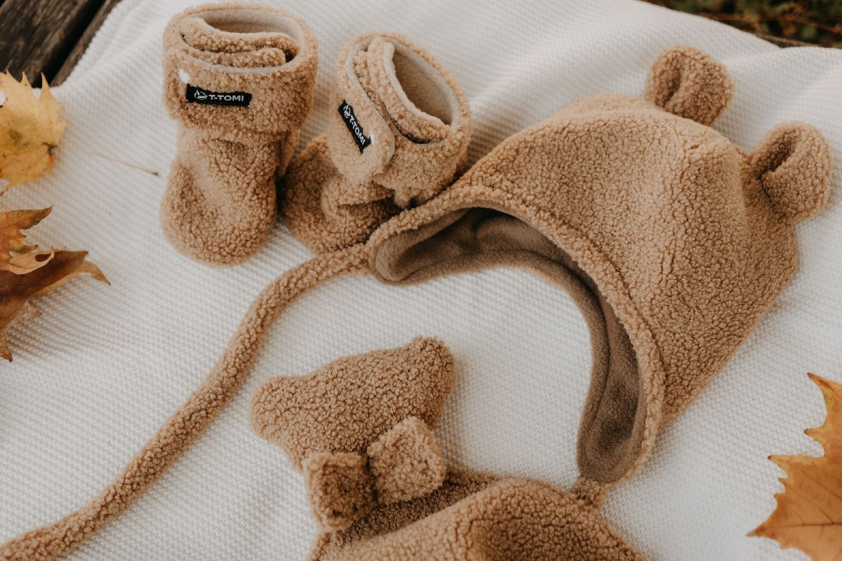 T-TOMI Cap TEDDY Brown (9-12 Monate)