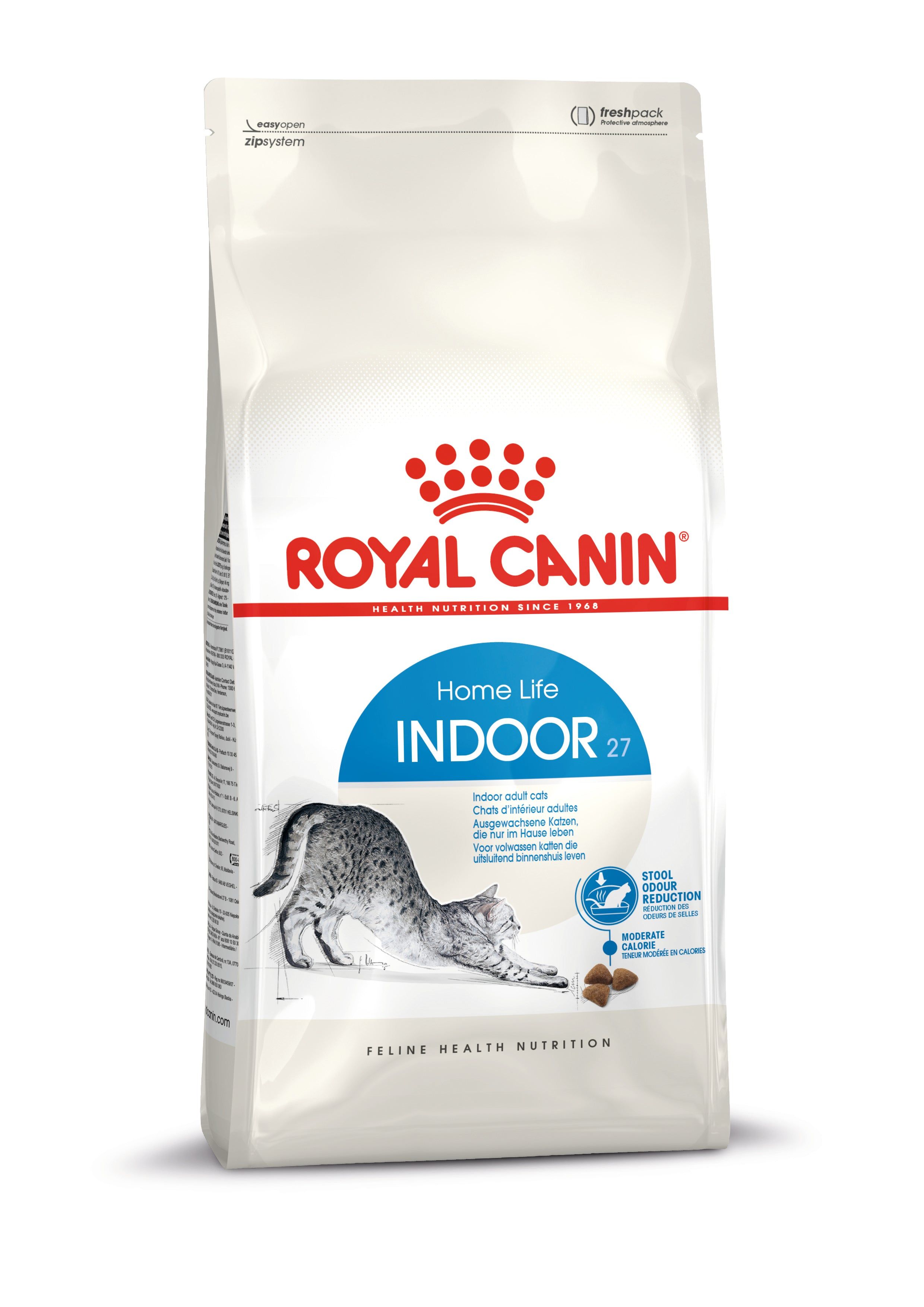 Royal Canin Indoor 27 Futter für erwachsene Wohnungskatzen mit hohem Proteingehalt