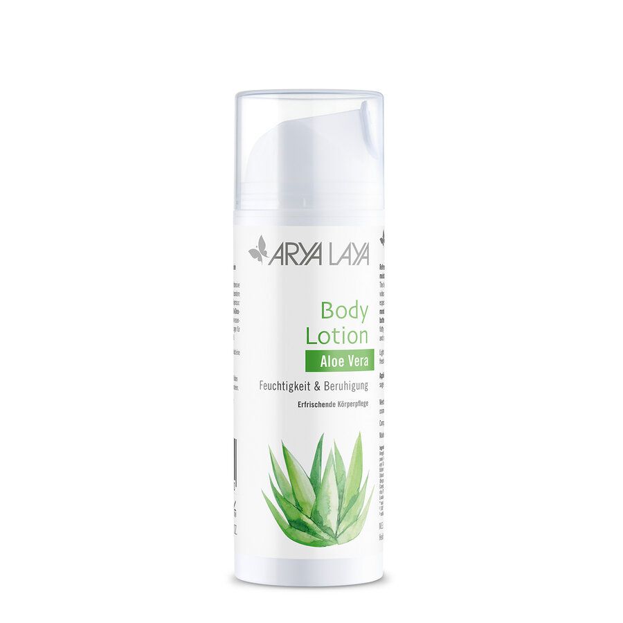 Arya Laya Body Lotion mit Aloe Vera. Feuchtigkeitsspendende und beruhigende Körperpflege.