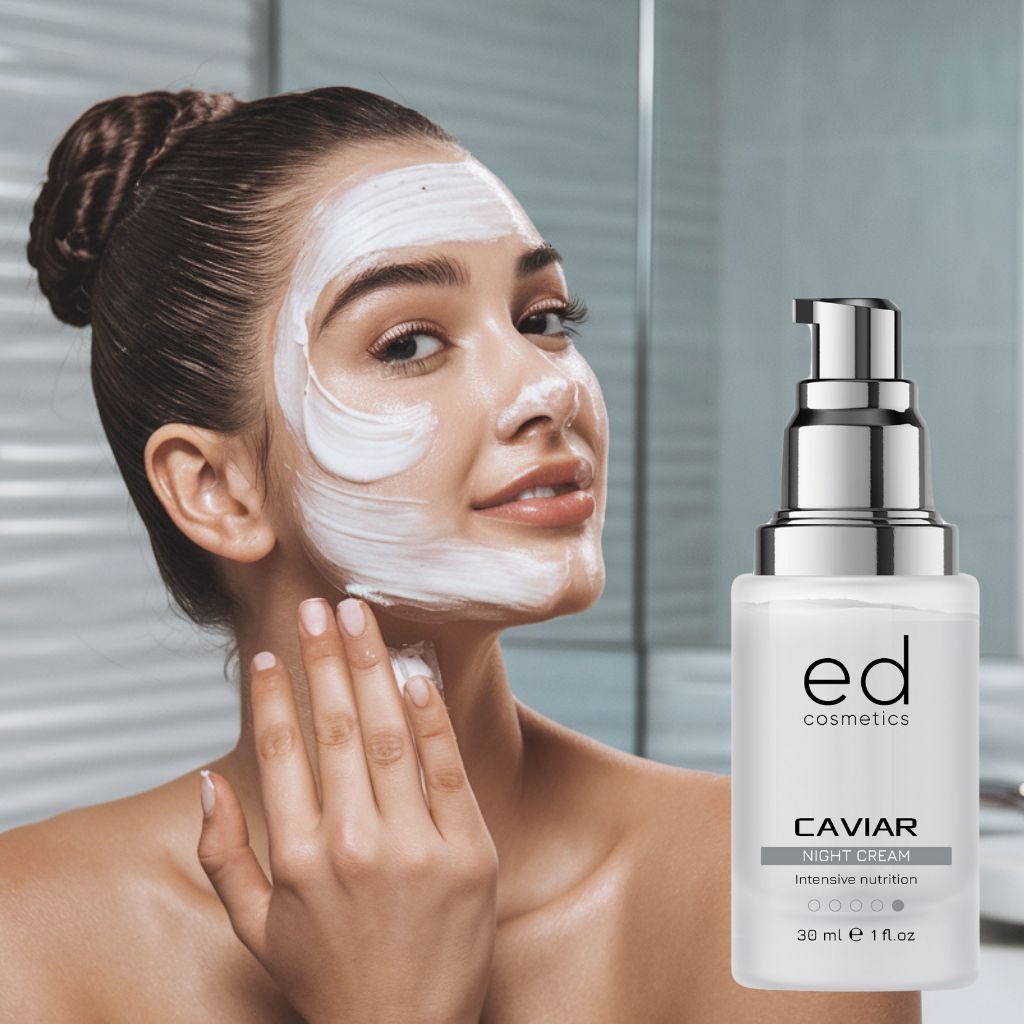 ED COSMETICS Caviar Nachtpflege – Lifting -ANTI-AGING - Konzentrat für reife & trockene Haut