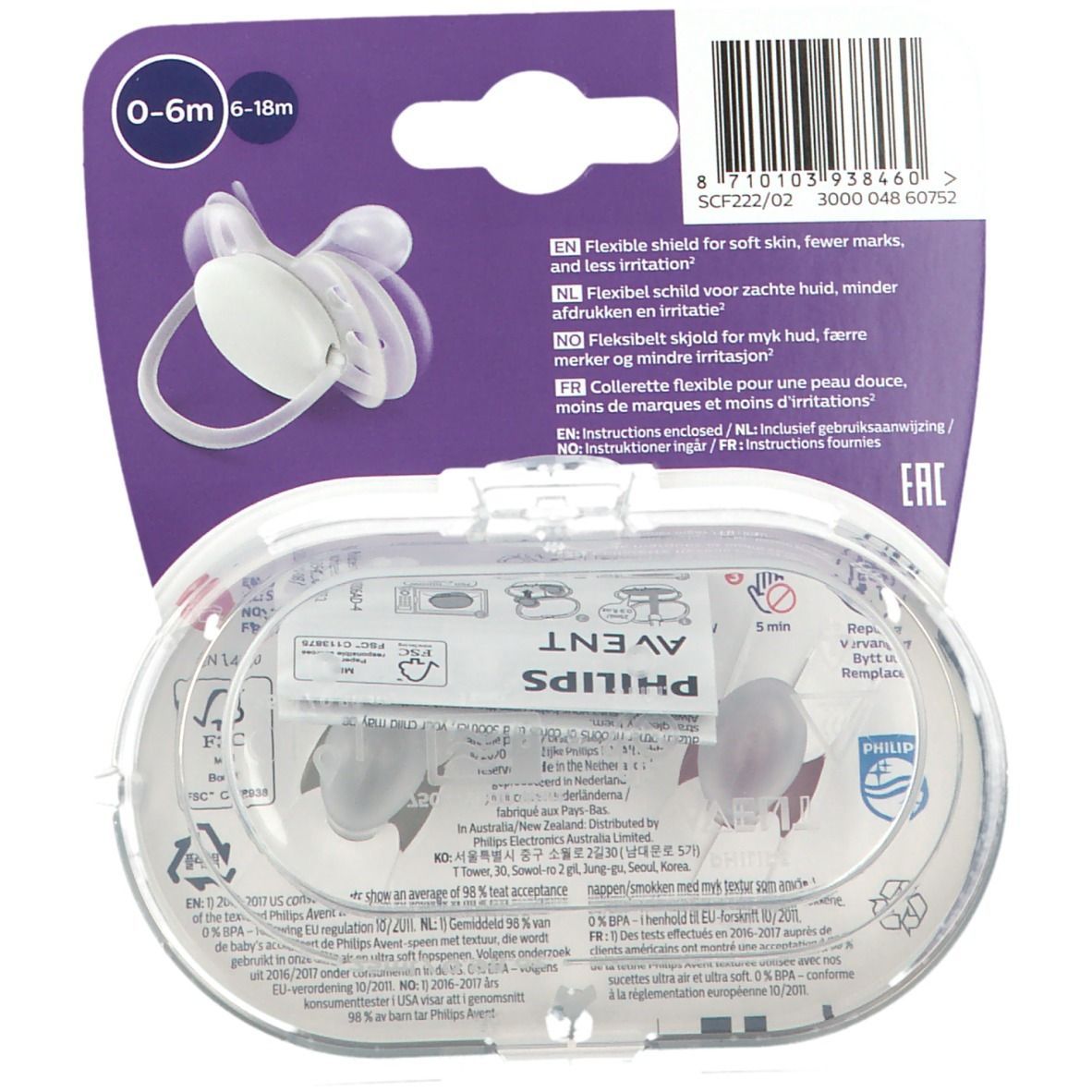 PHILIPS AVENT ultra soft Schnuller Girl 0-6 Monate