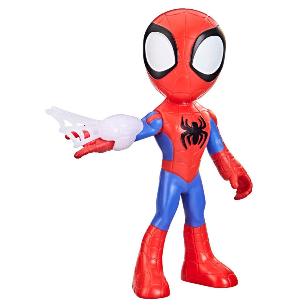Spidey-Figur. Rot, blau und schwarz. Mit Zubehör. Marvel Spidey and His Amazing Friends.
