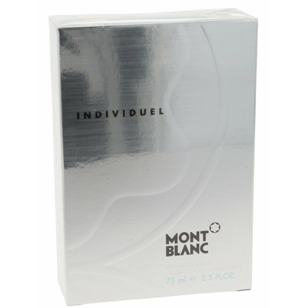 Montblanc Individuel Eau De Toilette Spray silberne Verpackung.