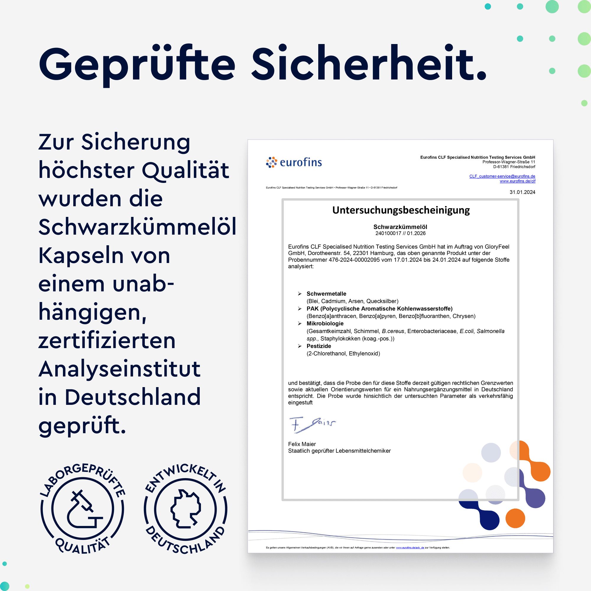 gloryfeel® Schwarzkümmelöl Kapseln