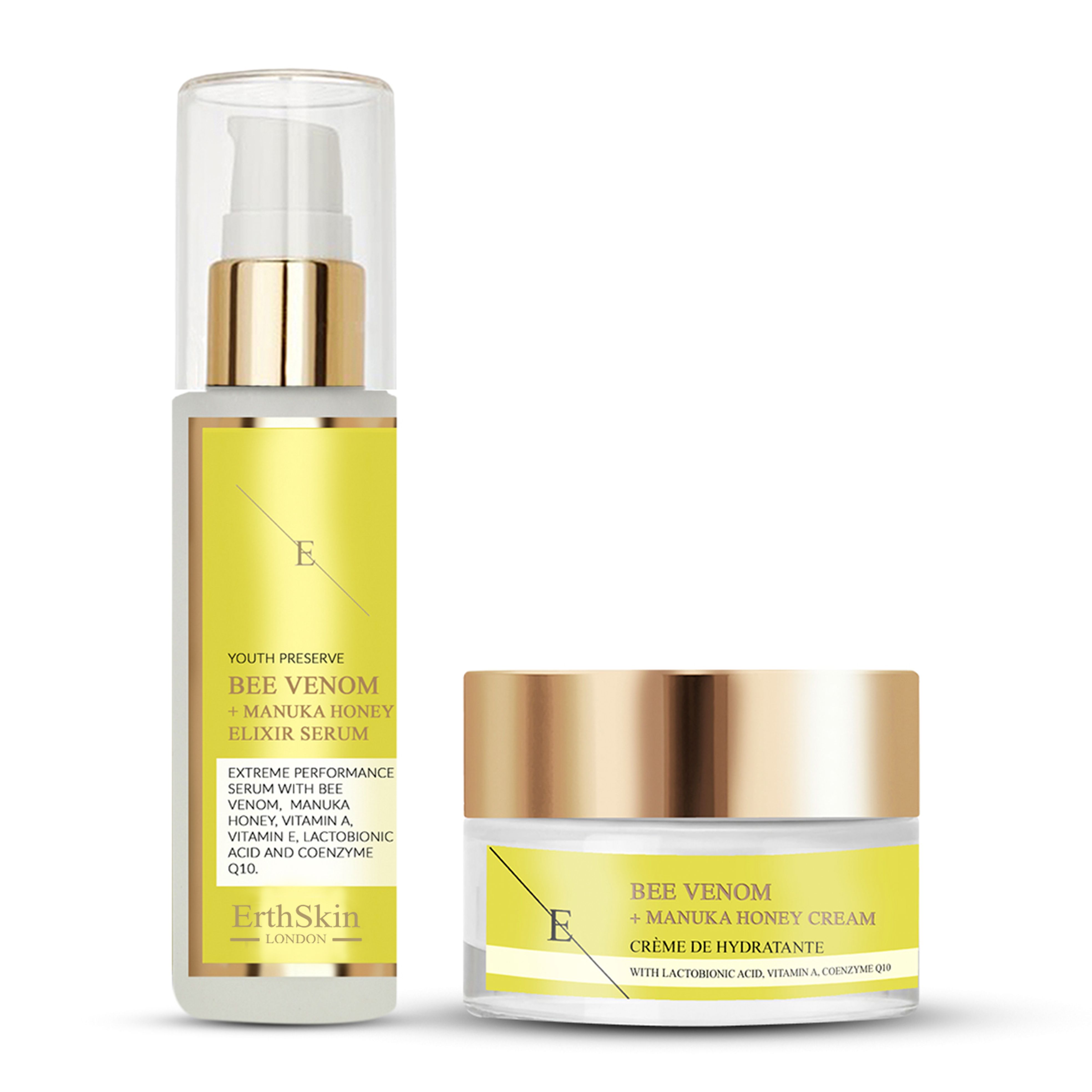 ErthSkin London Bienengift + Manuka-Honigcreme + Elixier-Serum
