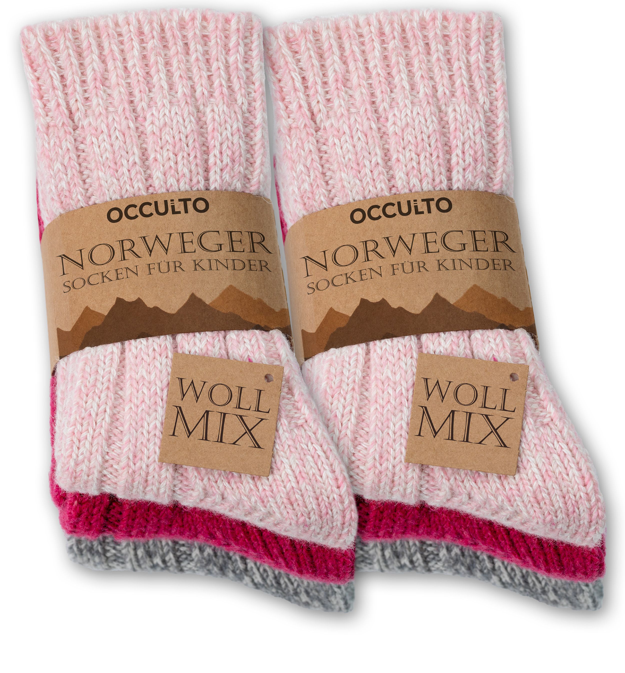 Occulto Kinder Wollsocken