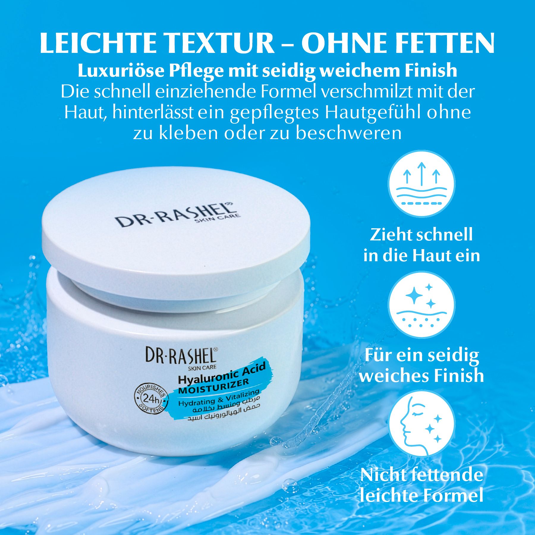 DR.RASHEL Tagescreme Hyaluron Gesichtscreme Hyaluronic Acid Moisturizer