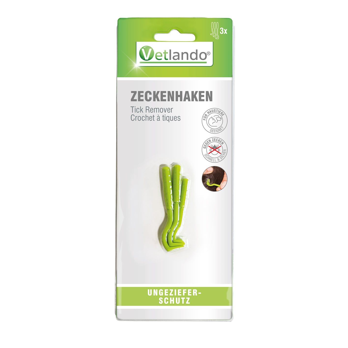 Vetlando Zeckenhaken 3er Set