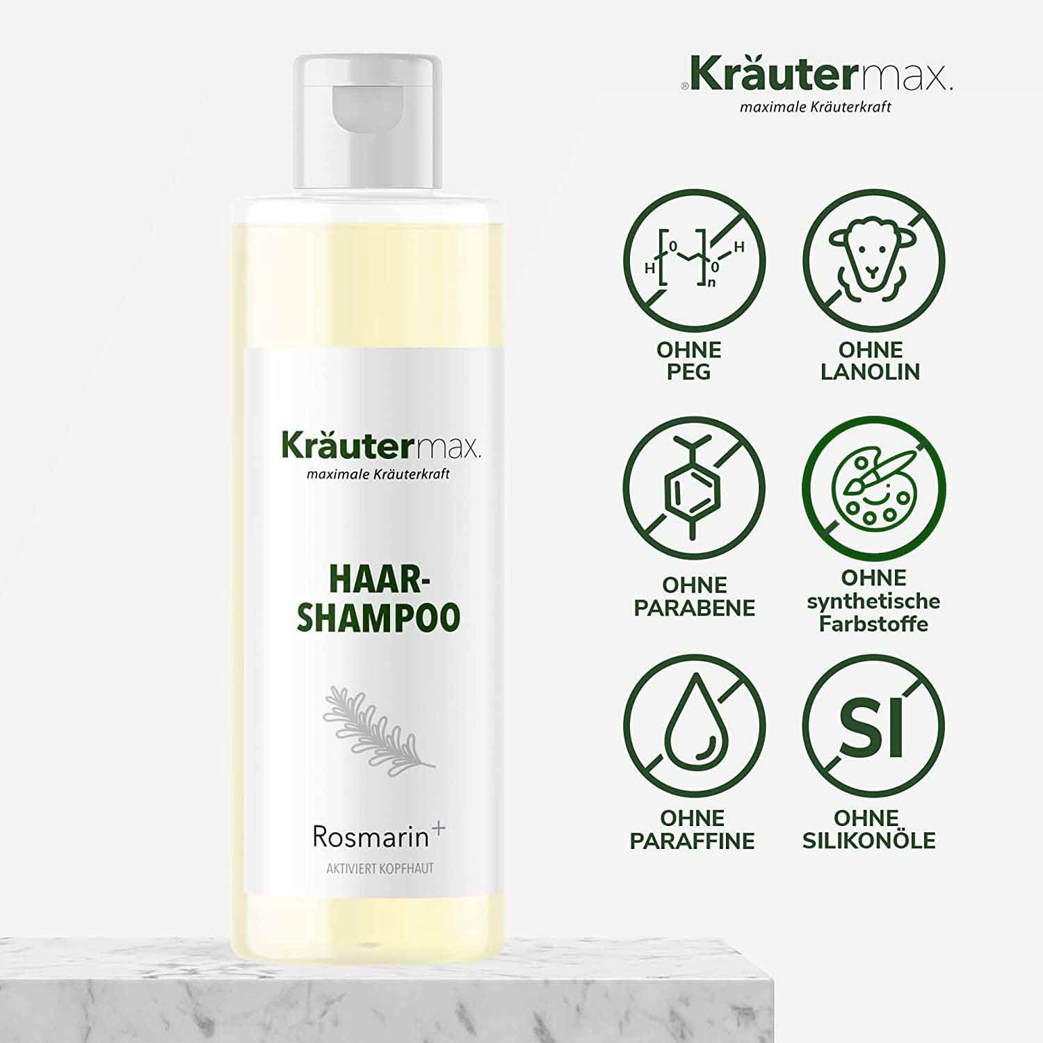Kräutermax Haarshampoo Rosmarin plus Guarana