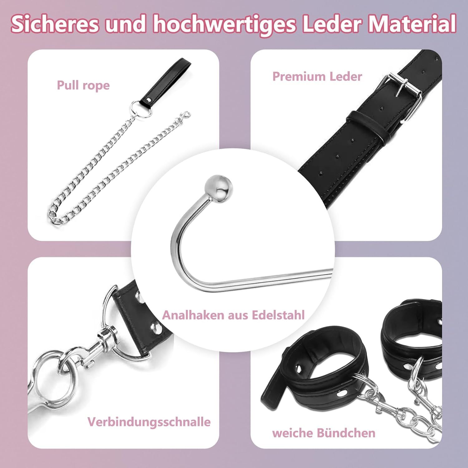 YICOCO BDSM Anal Hook Fesseln Kit Bondage-Set