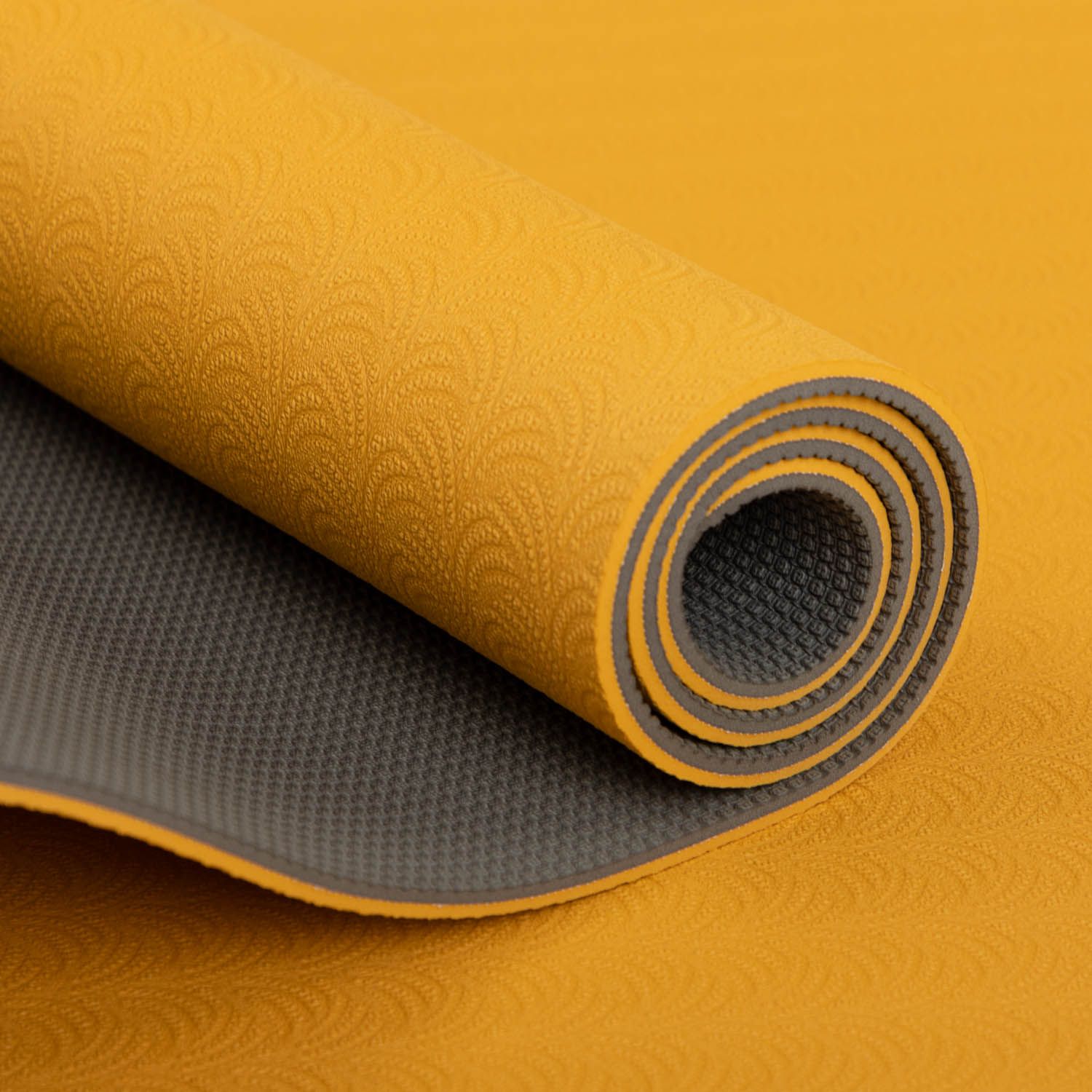 bodhi Yogamatte LOTUS PRO gelb/hellgrau