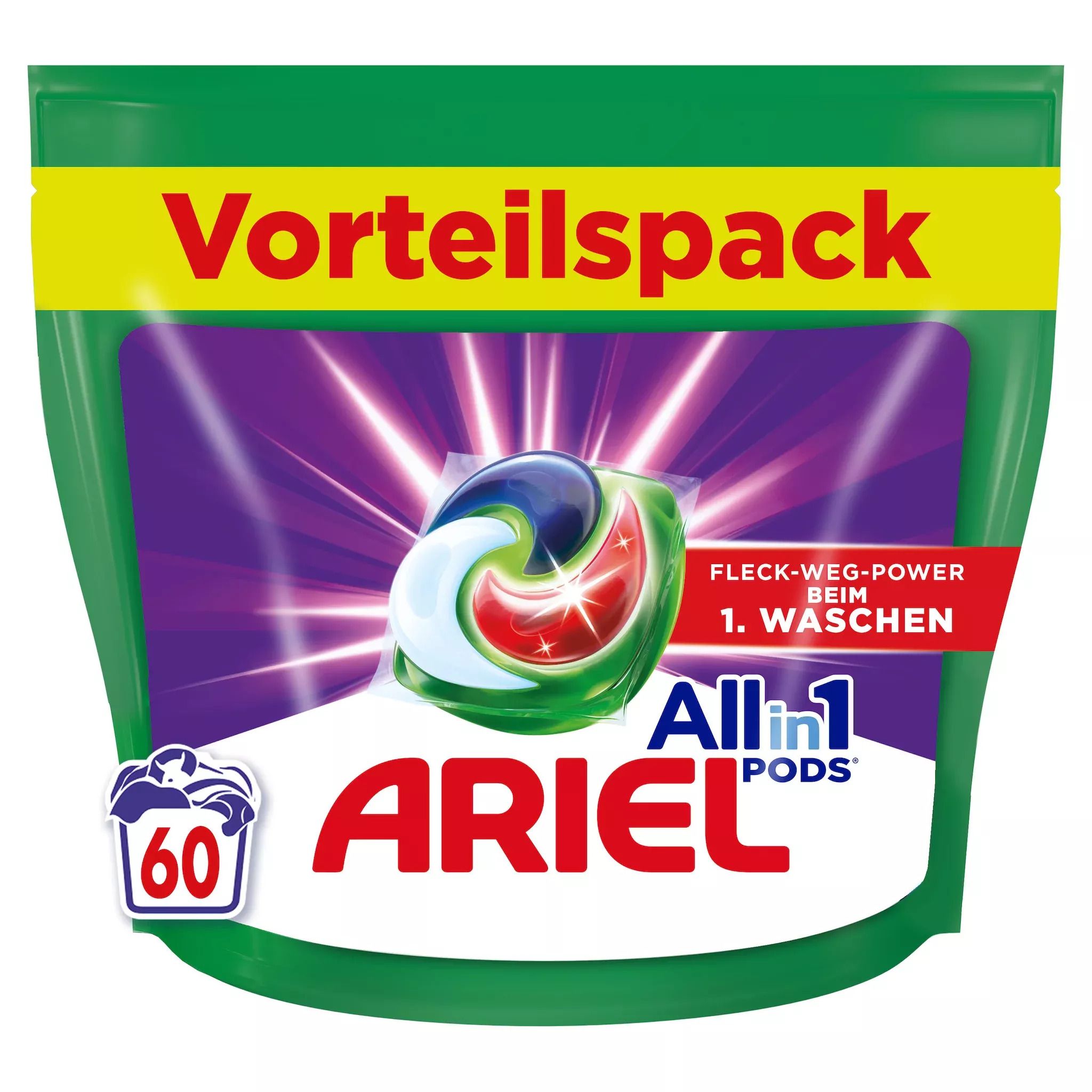 Ariel All-in-1 PODS Color+ Flüssigwaschmittel-Kapseln 60 Waschladungen