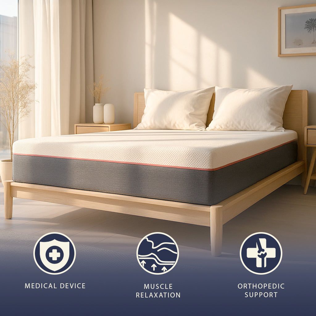 The White Stone Matratze 120x200 Memory Foam Breeze und Taschenfedern | Höhe 30 cm