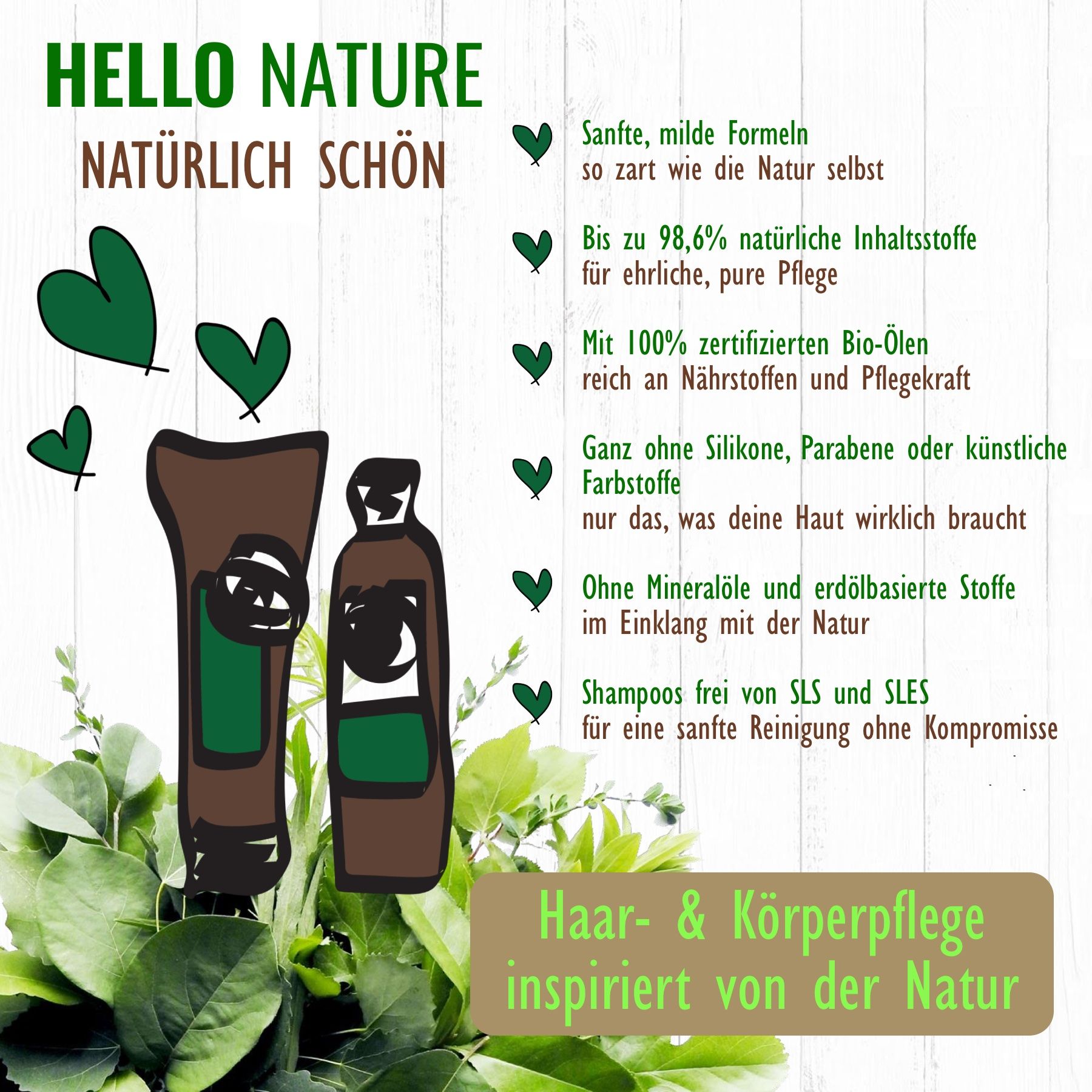 Hello Nature Body Milk Lotion für Körperpflege mit Kokosöl BIO