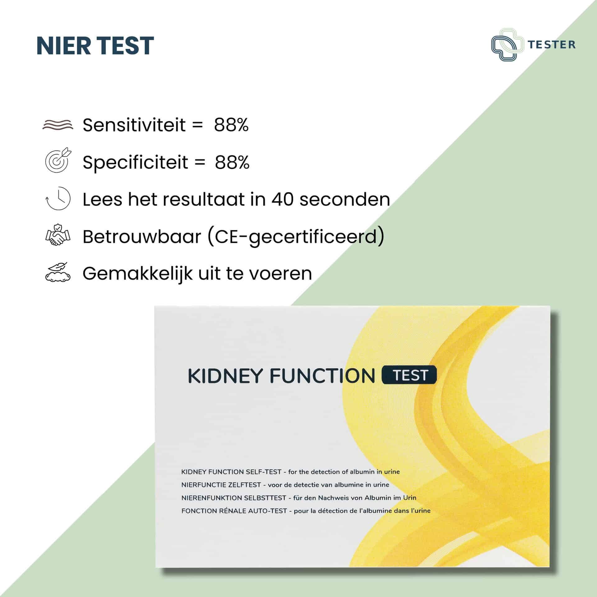 Nierenfunktion-Selbsttest (Albumin) - für Zuhause - The Tester