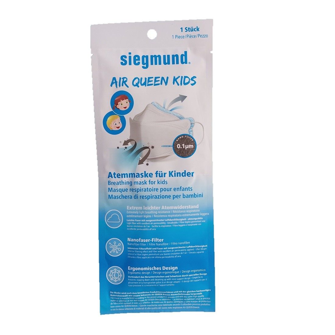 siegmund® Atemschutzmaske / Mundschutz Air QUEEN Kids Mask