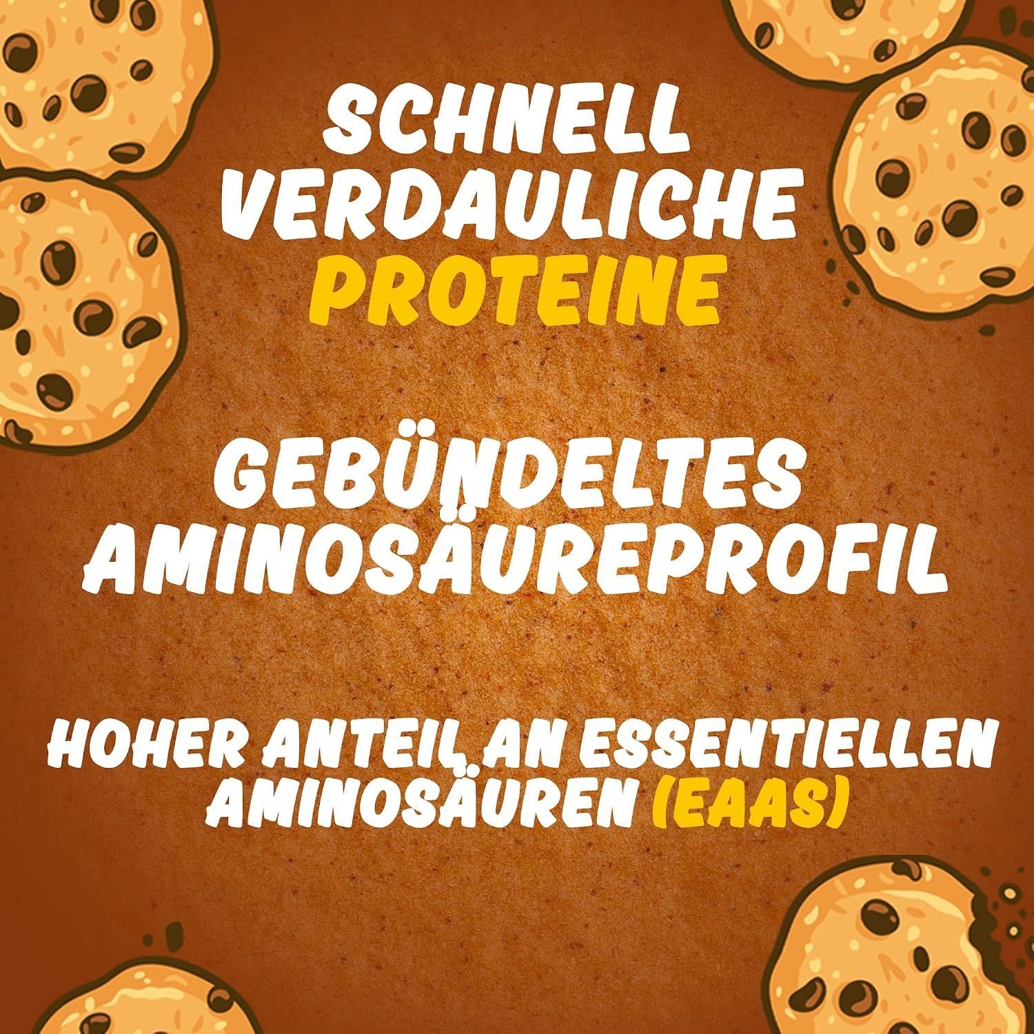 Applied Nutrition Protein Cookie Dough Toffee Biscuit 1kg Beutel mit Keksmotiv.