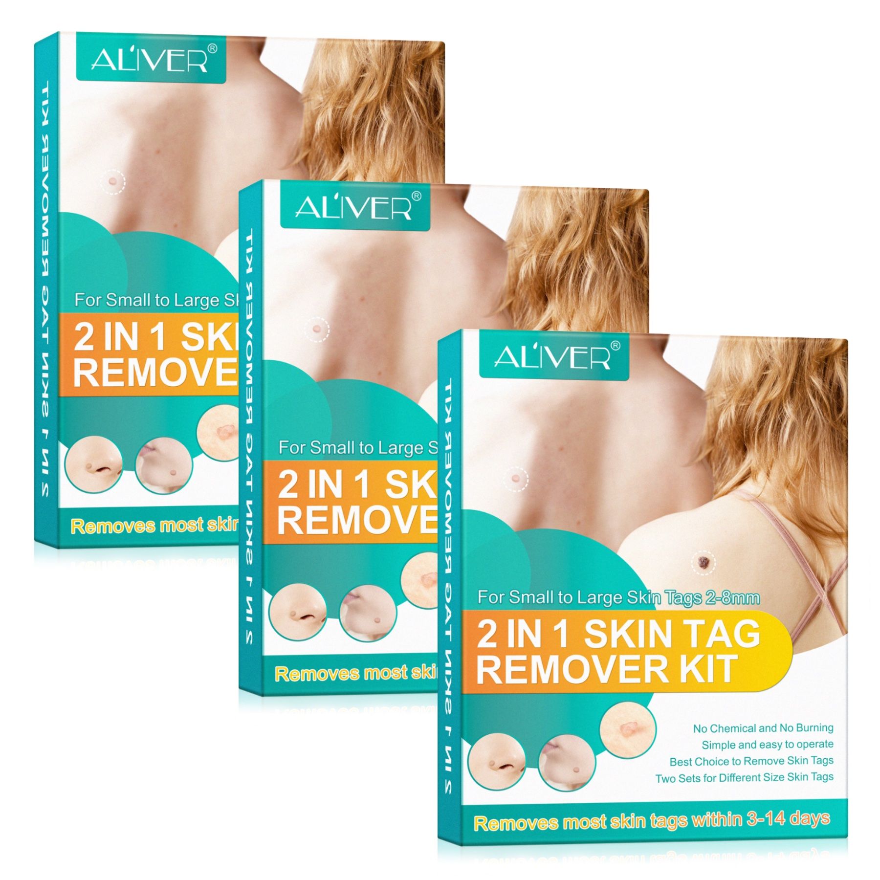ALIVER Warzen-Behandlungsstift Entferner Skin Tag Removal Set 2in1 Anti Warzenentferner