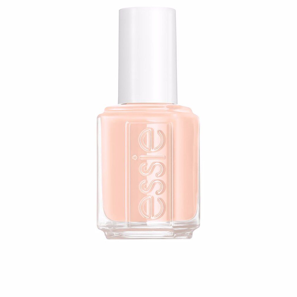 Essie Nagellack in hellem Pfirsichton mit weißem Deckel.