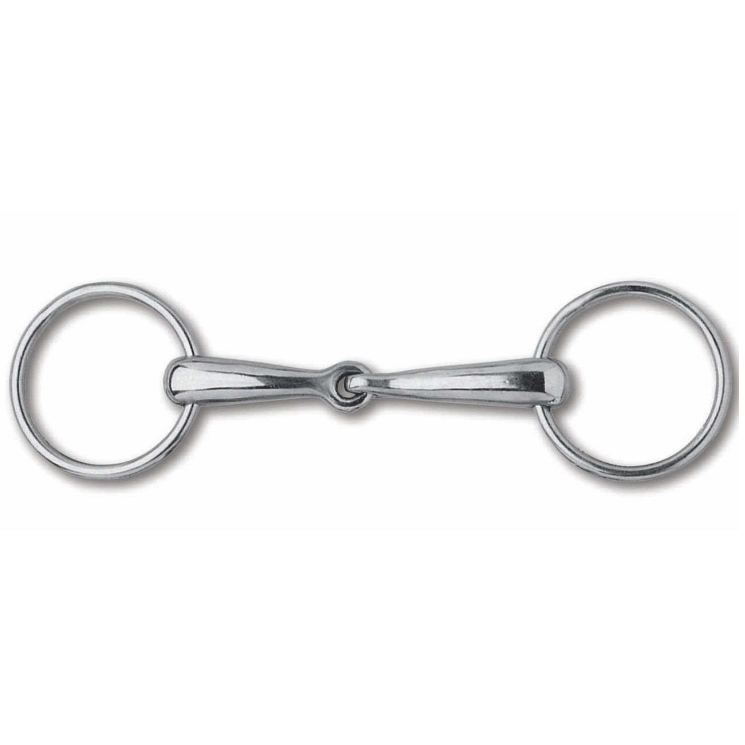 Gebiss für ein Pferd. Metall, zwei Ringe und ein Mundstück.