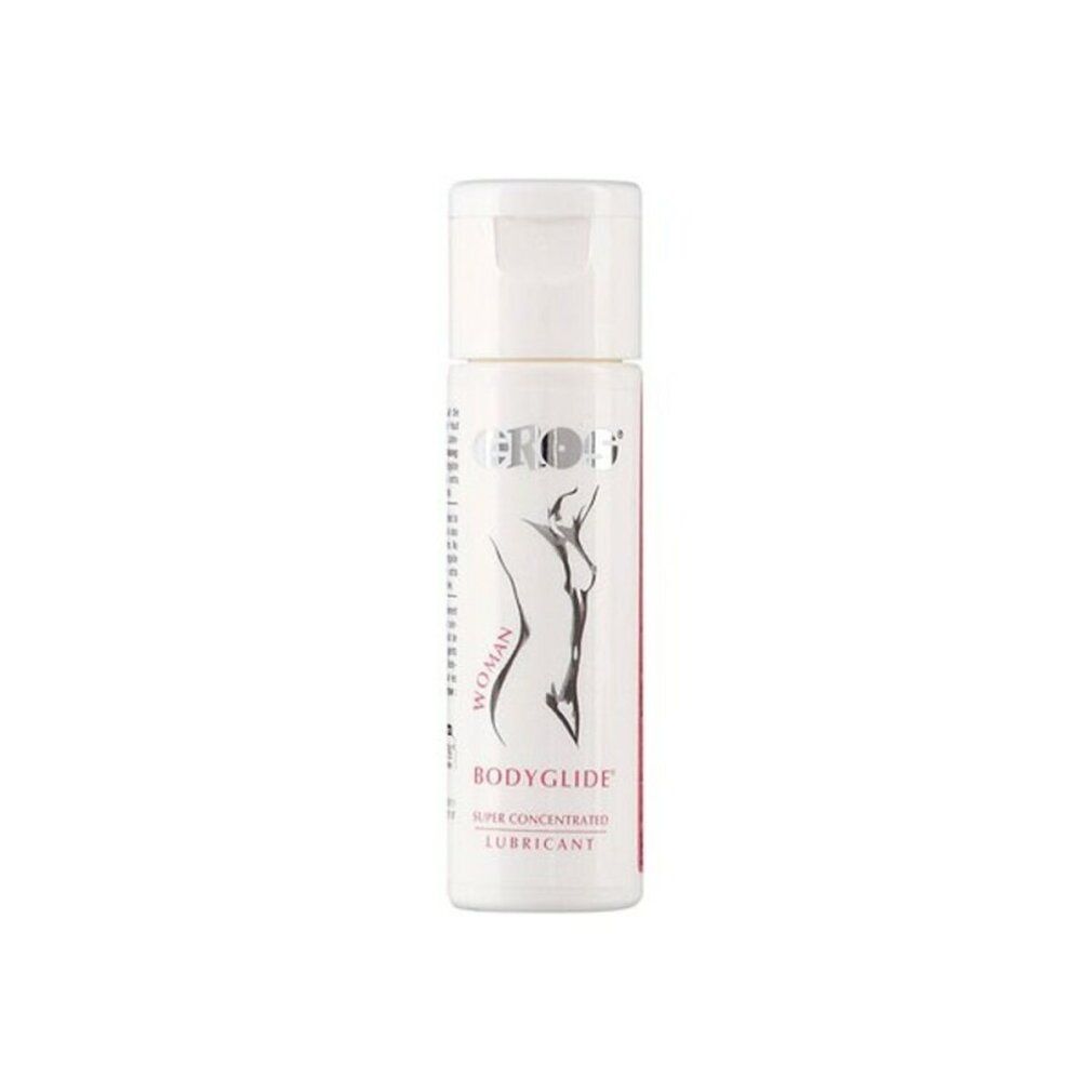 Eros Bodyglide Woman Gleitgel Flasche mit Silhouette einer Frau.