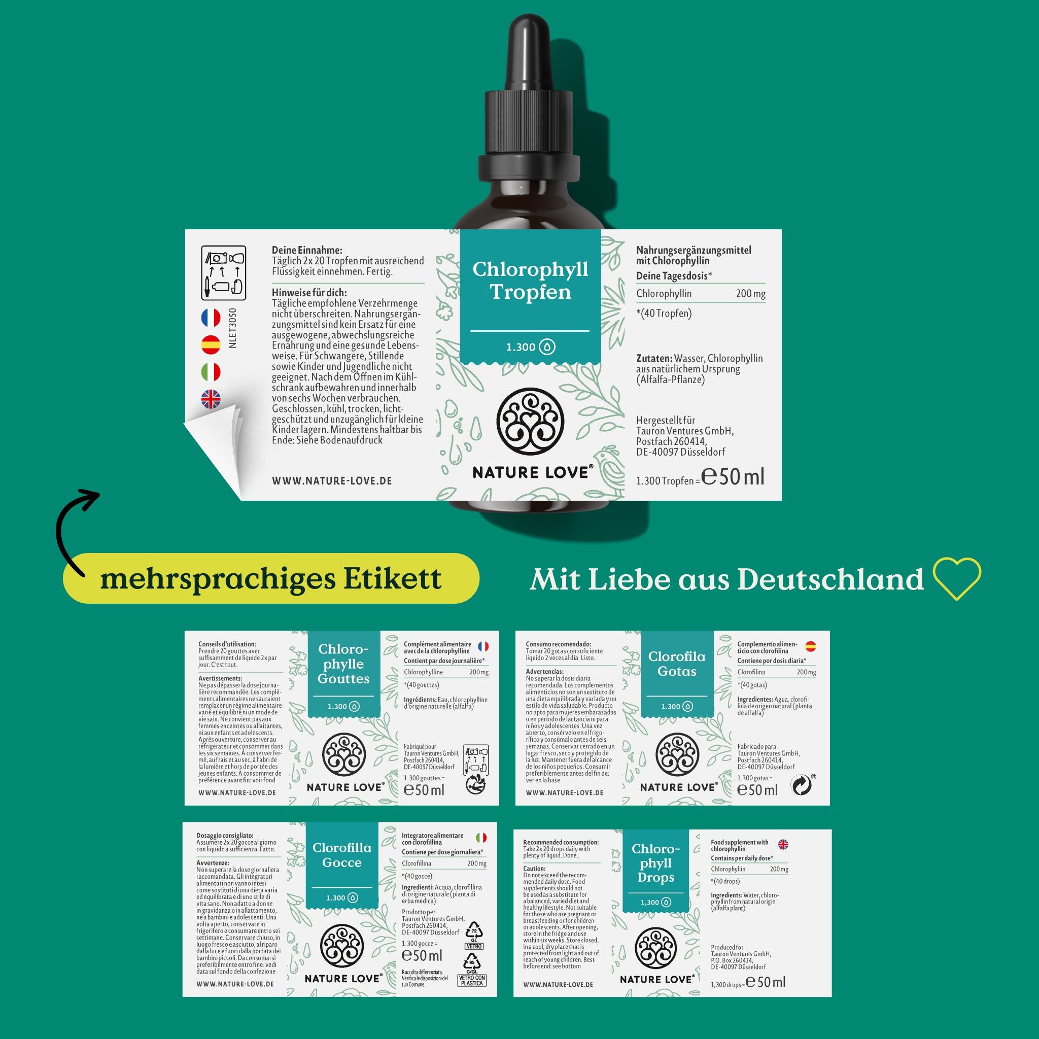 Produktetikett mit mehrsprachigen Informationen. Mehrere Etiketten in verschiedenen Sprachen, darunter Deutsch, Französisch, Italienisch.