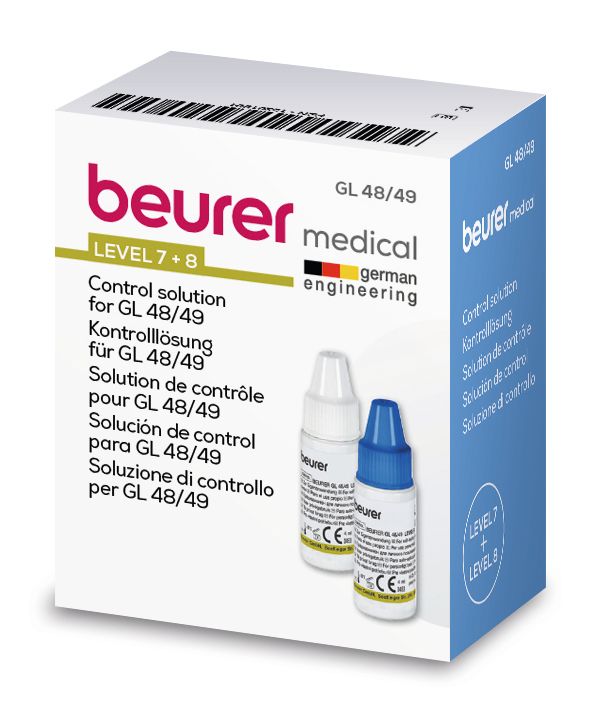 Beurer Kontrolllösung GL 48/49 Level 7+8 in zwei kleinen Fläschchen.