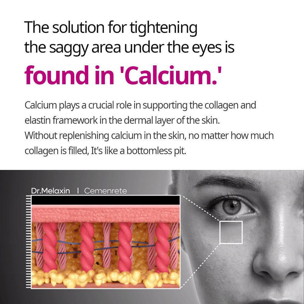 Dr. Melaxin Cemenrete Calcium Intense Cream, Glasbehälter mit aufgedrehter Kappe.
