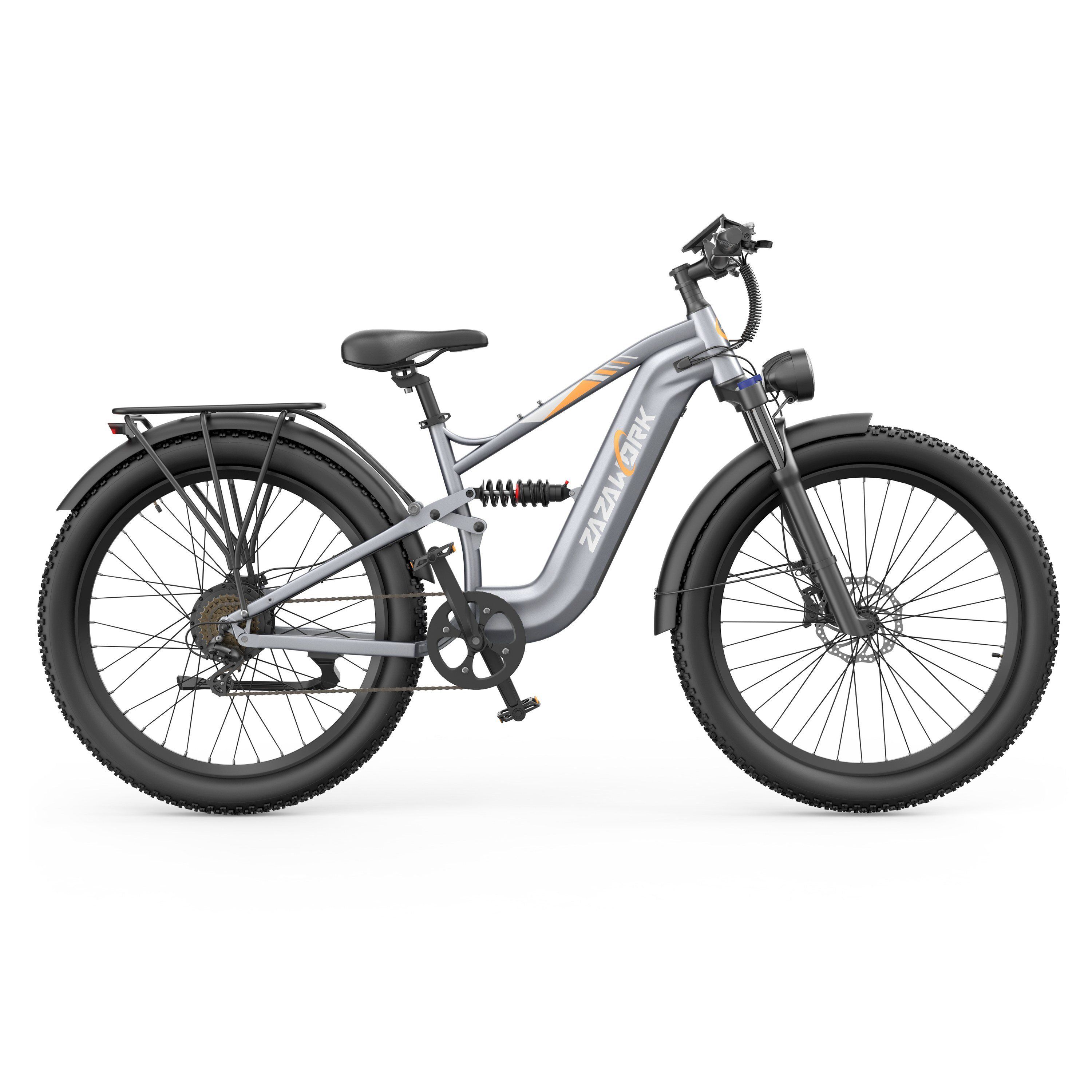 ZAZAWORK CF500 Elektrisches Mountainbike, 48V 20Ah Akku, 90 km Reichweite