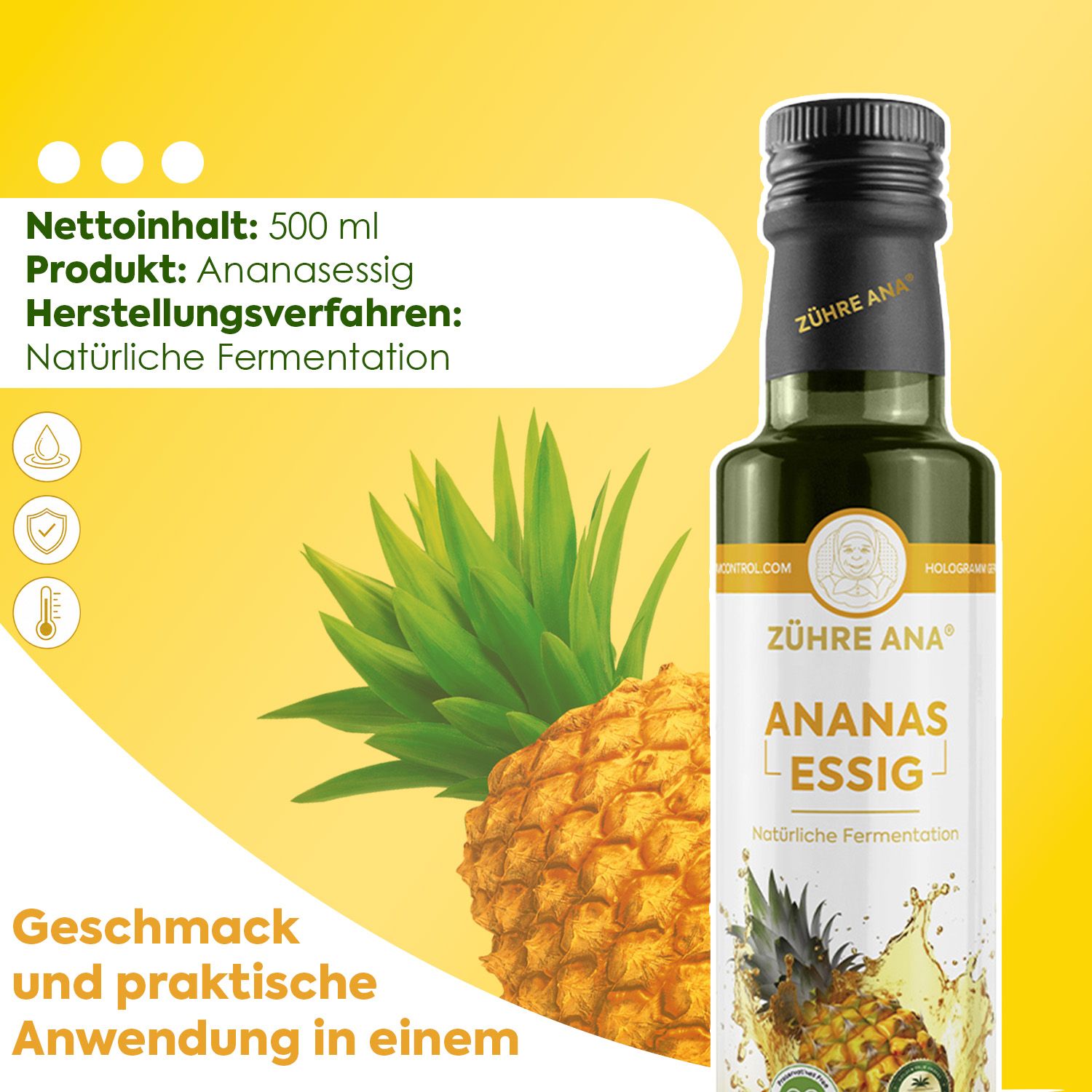 ZÜHRE ANA Ananas Essig