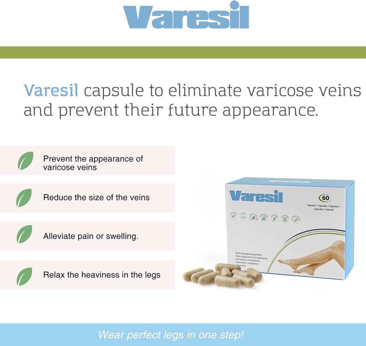 500Cosmetics Varesil - zur Krampfadern Vorbeugung