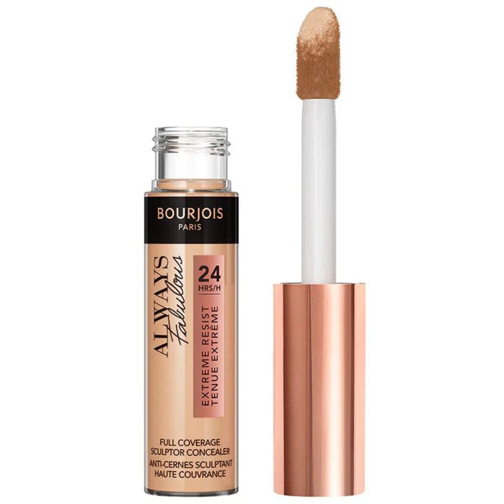 Bourjois Always Fabulous Concealer. Flasche mit Applikator. Text und Logo sichtbar.