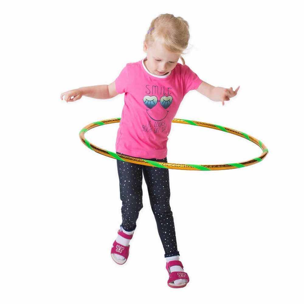 Hoopomania Funny Kinder-Hula-Hoop | Ø 70 cm | Gelb-Grün
