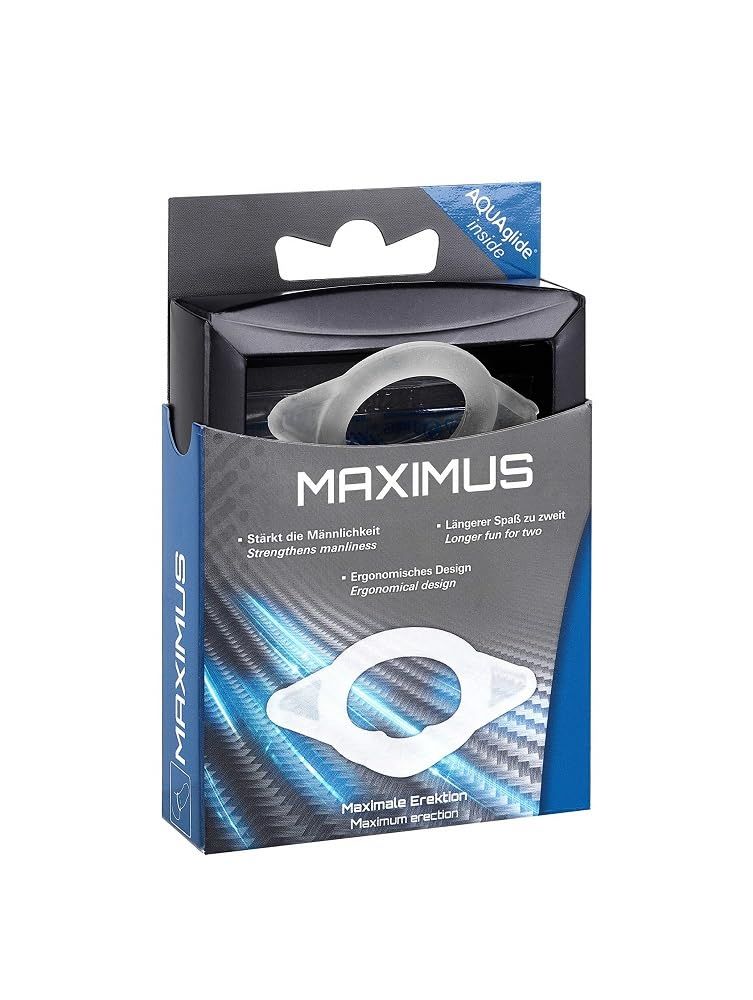 Joydivision MAXIMUS Ring, Größe M, in Verpackung. Weiß, ergonomisches Design.