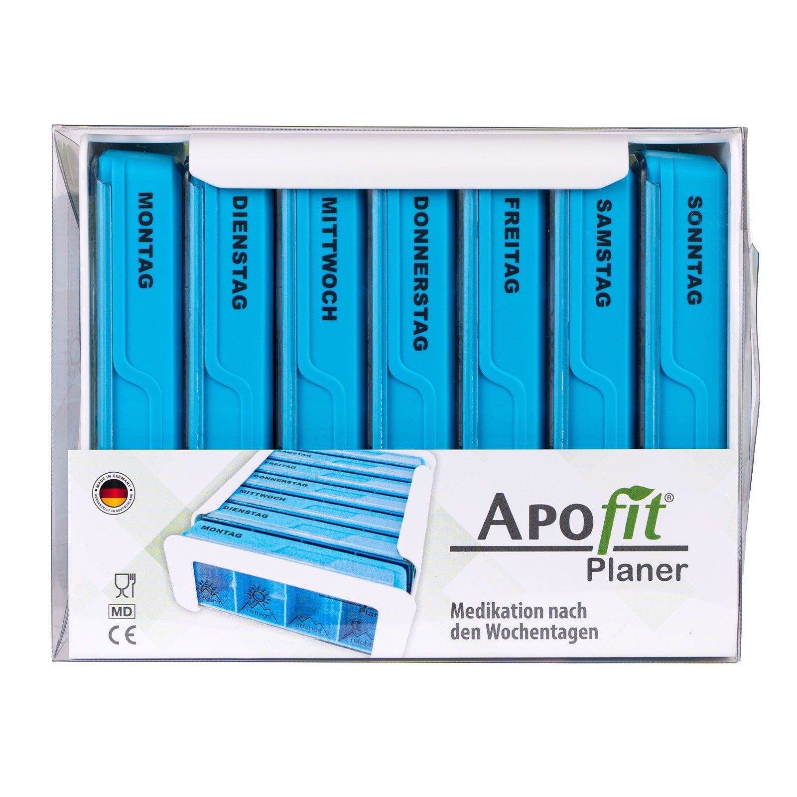 APOfit Wochendispenser 7 Dosierer Planer blau