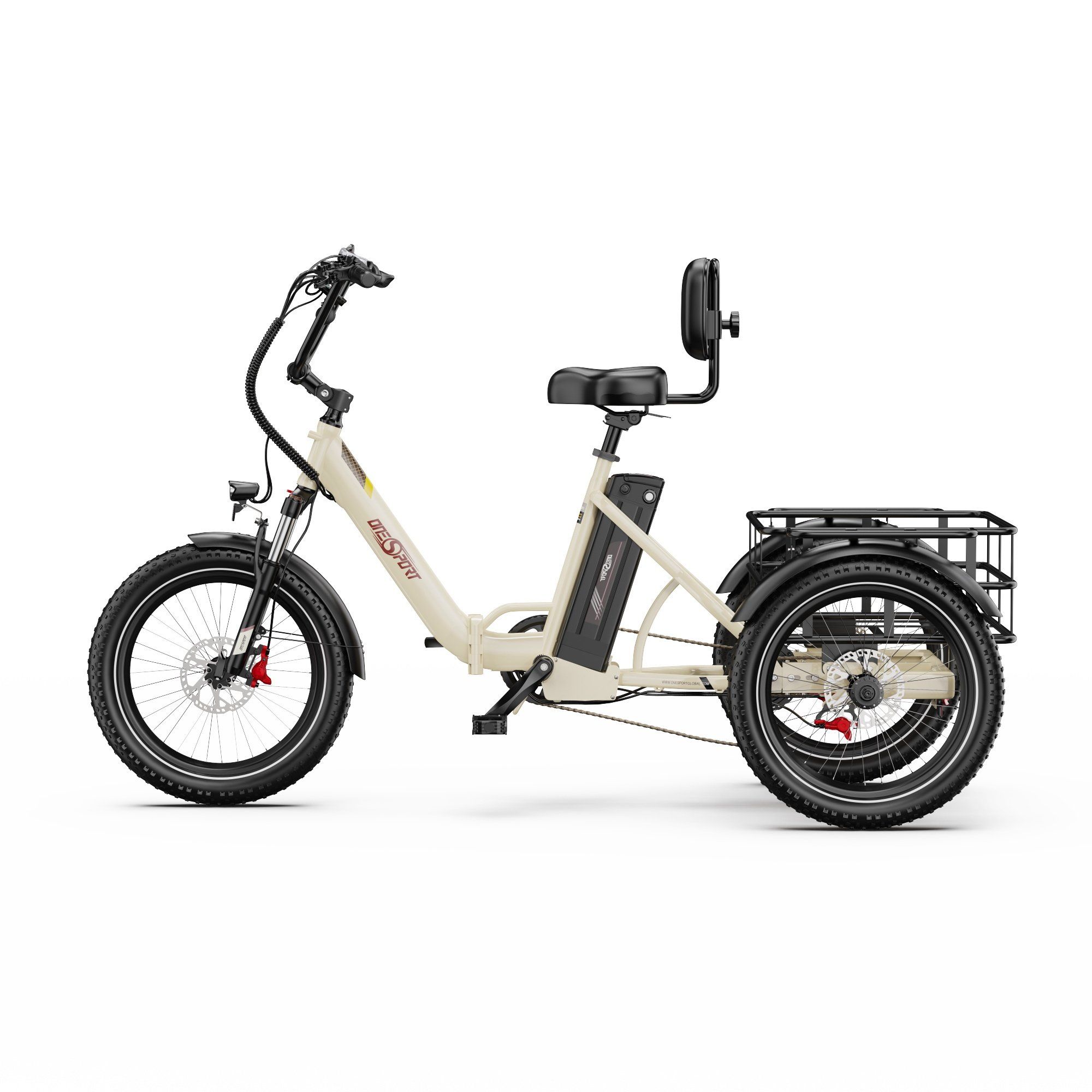 ONESPORT OT30 PRO E-Trike Lastenrad mit 500-W-Motor und 48-V-18-Ah-Akku