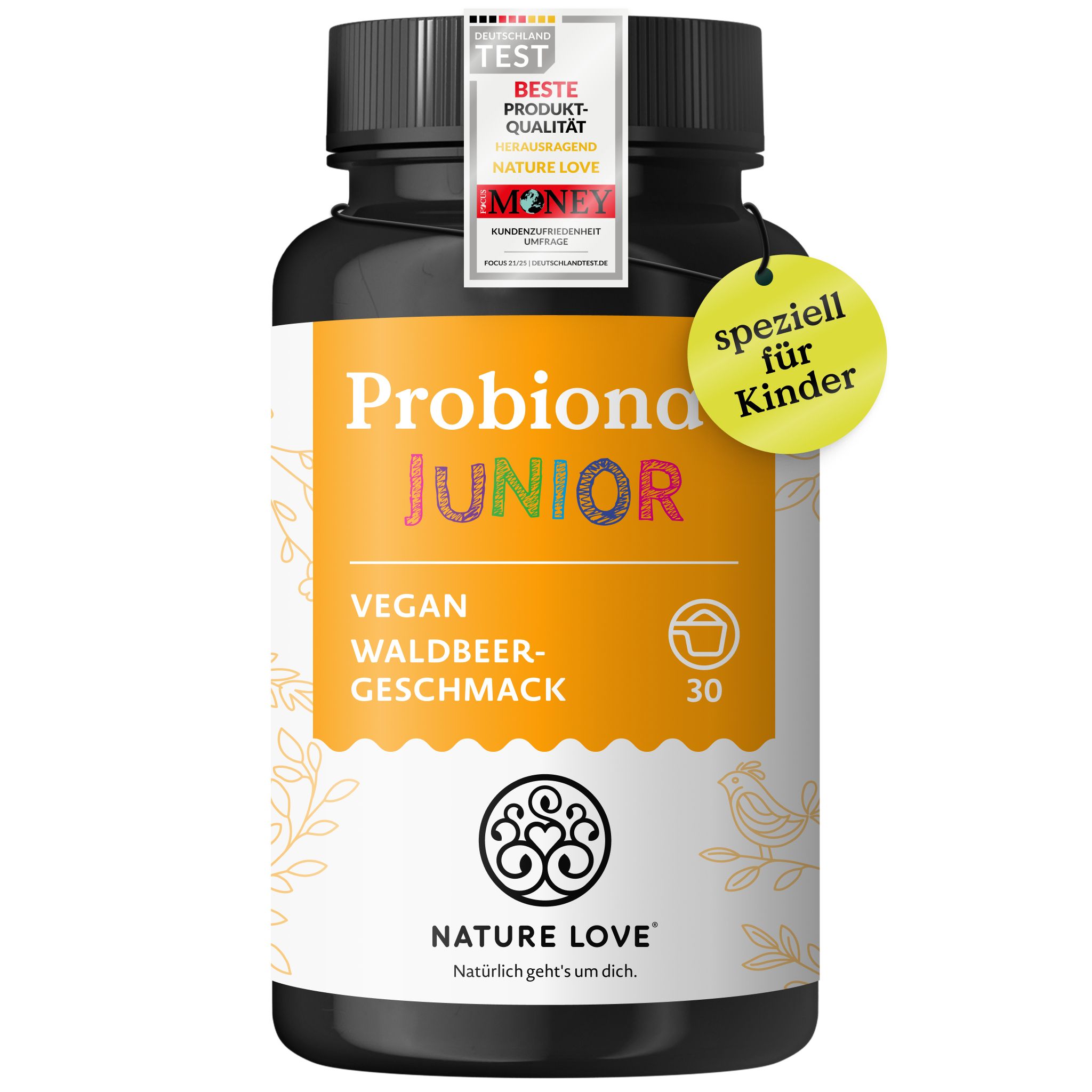 Dose Probiona Junior, mit Siegel: Speziell für Kinder. Beeren-Geschmack.
